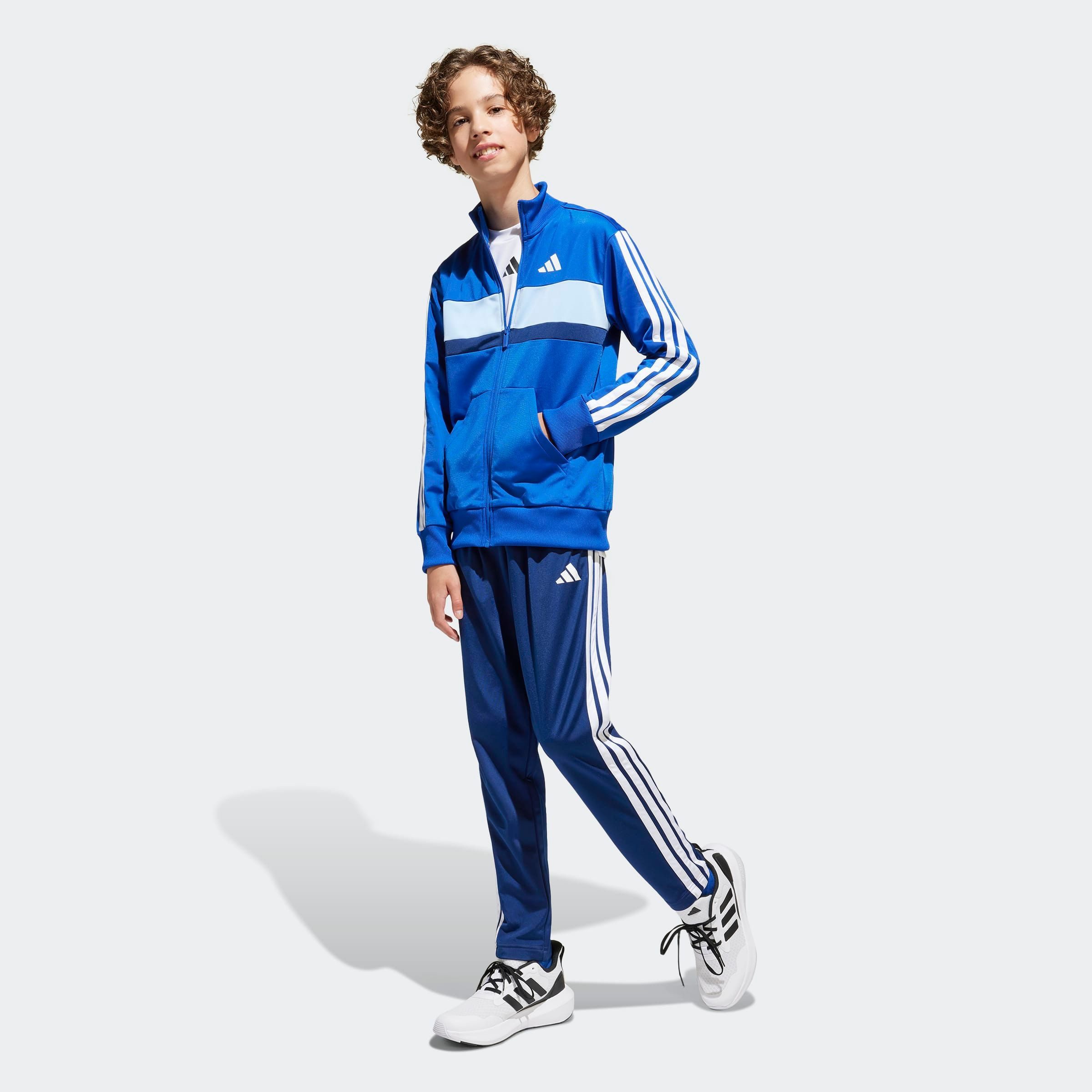 adidas Sportswear Trainingsanzug SEASONAL ESSENTIALS TIBERIO 3-STREIFEN TRICOT KIDS (2-tlg)