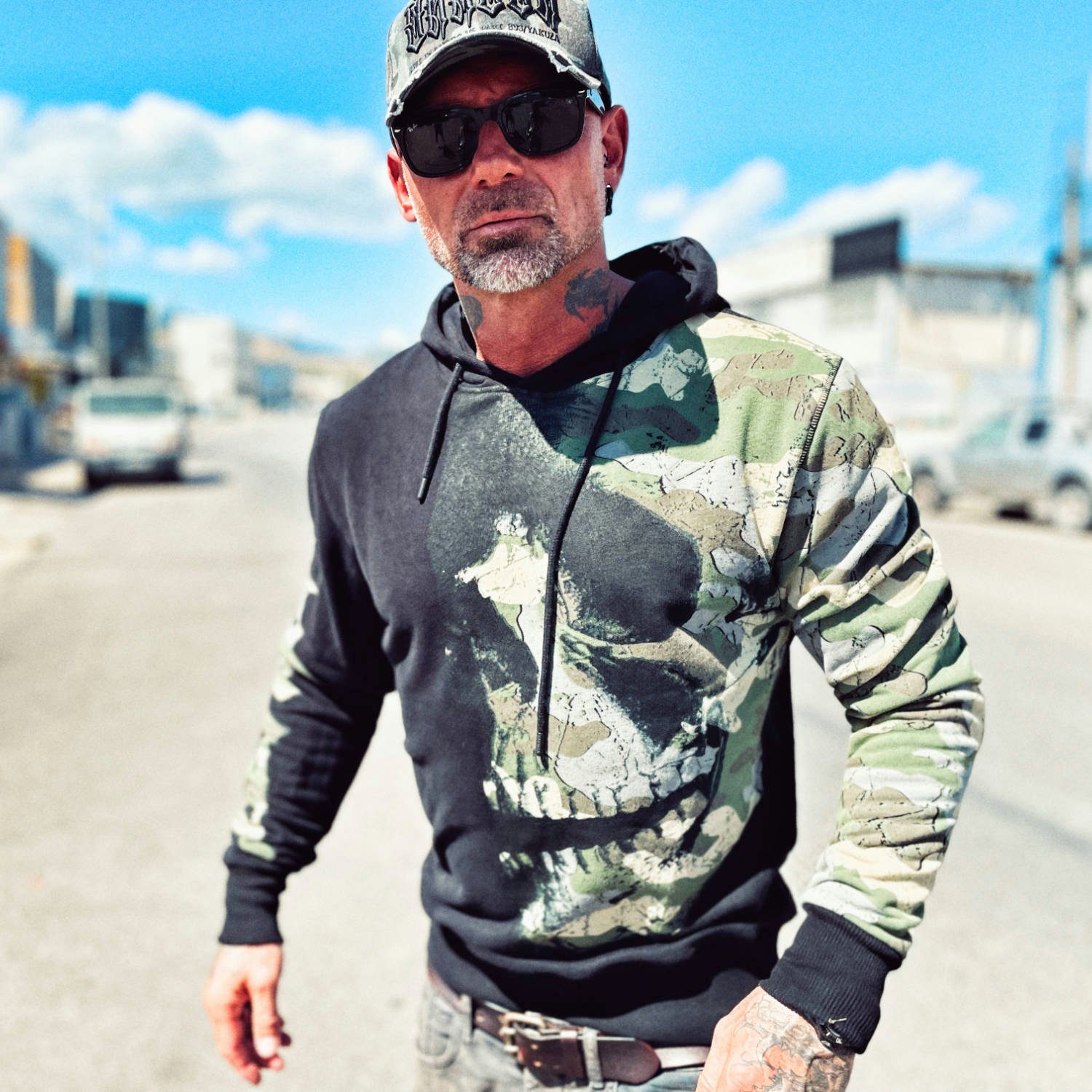 Hoodie Rising Skull