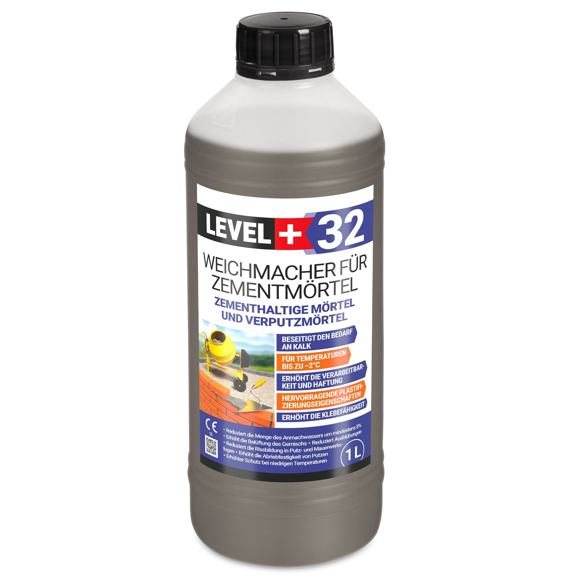 Level+ Конкретный LEVEL+ Weichmacher für Миномет Flüssig L+32 Ersetzt Kalk 1L 1.5