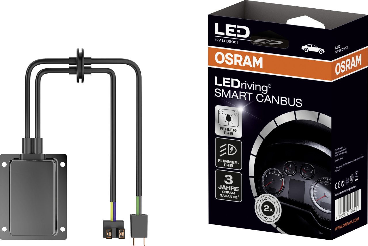 Osram Halogenlampe Osram Adapter LEDriving Smart CanBus LEDSC01 für