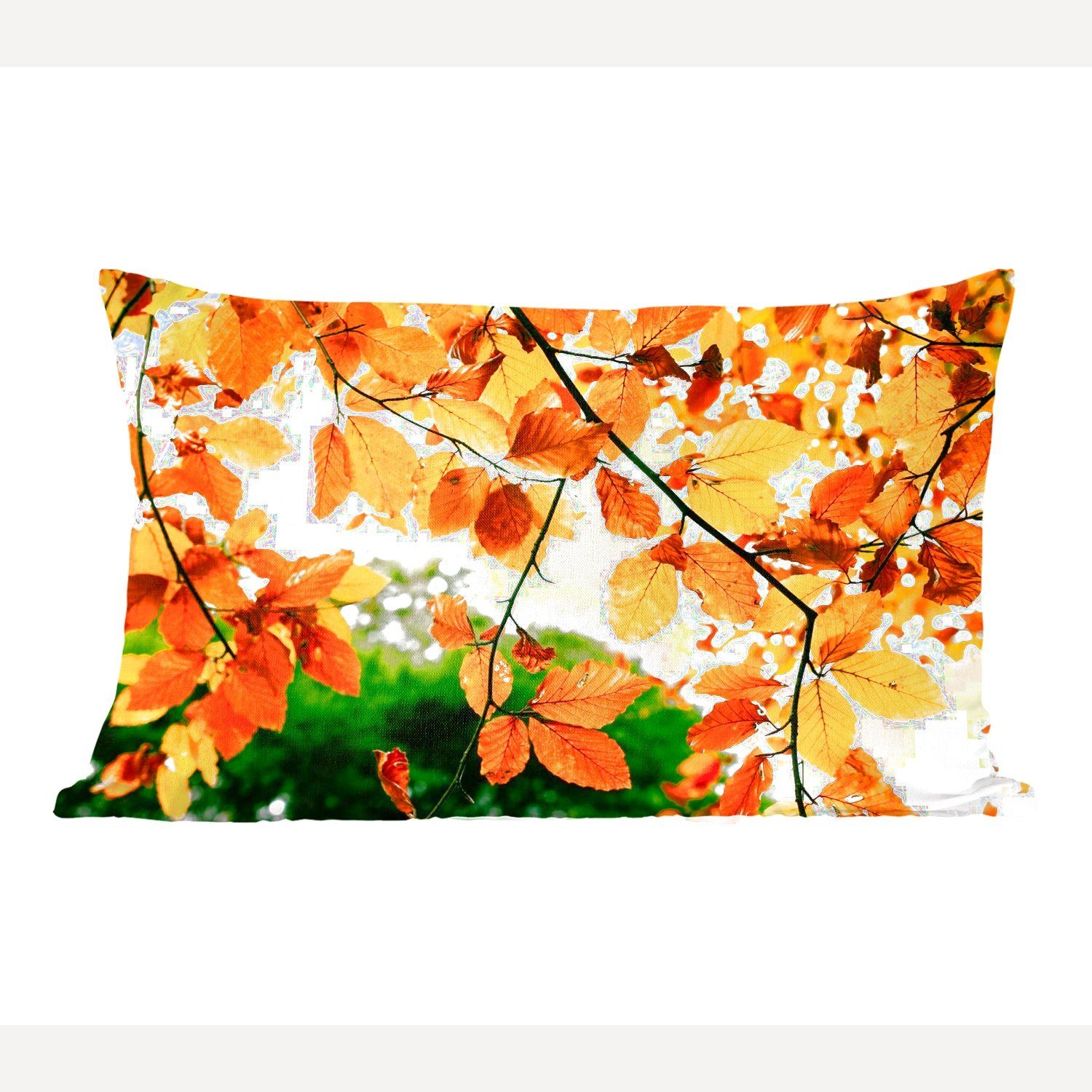 MuchoWow Dekokissen Herbstblätter - Baum - Rustikal, Wohzimmer Dekoration, Zierkissen, Dekokissen mit Füllung, Schlafzimmer