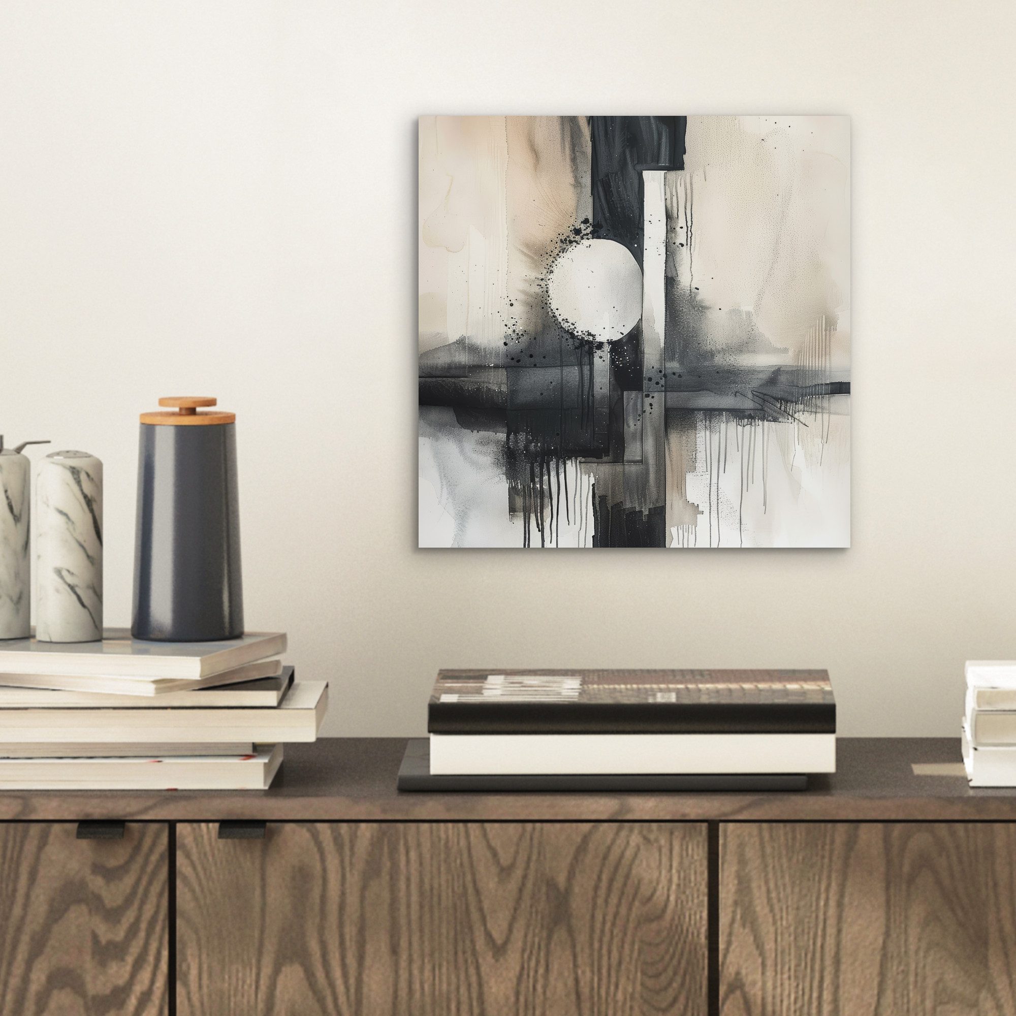 MuchoWow Metallbild Abstrakt - Schwarz und günstig online kaufen
