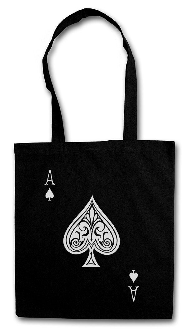 Beuteltasche Ace Of Spades II Stofftasche Spade Ace Poker Card Casino Karte 777