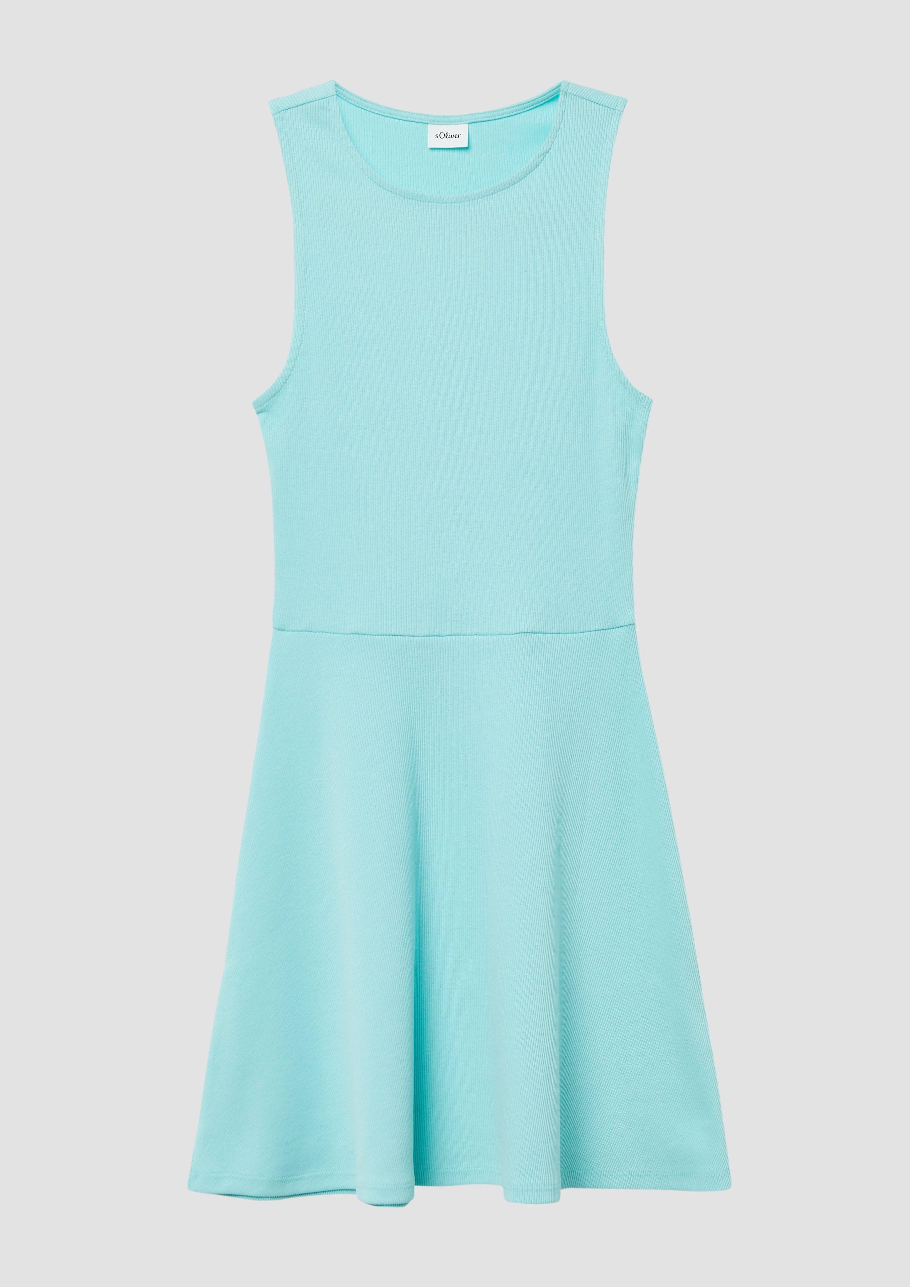 Minikleid Ausgestelltes Kleid aus Rippware