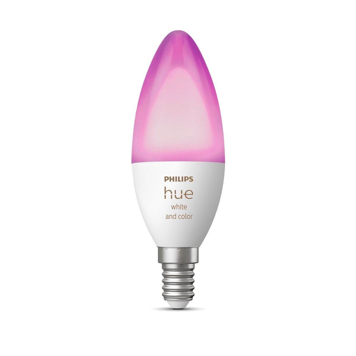 Philips Hue LED-Leuchtmittel E14 LED Луковицы Kerze Einzelpack, E14, Farbwechsler