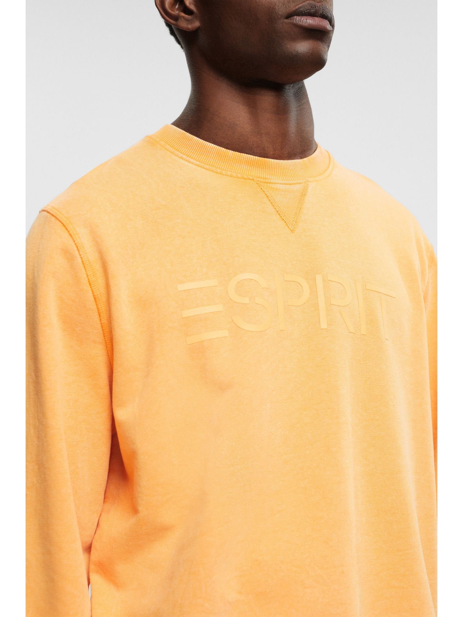Rundhals-Sweatshirt Logoprint Esprit mit GOLDEN ORANGE (1-tlg) Sweatshirt
