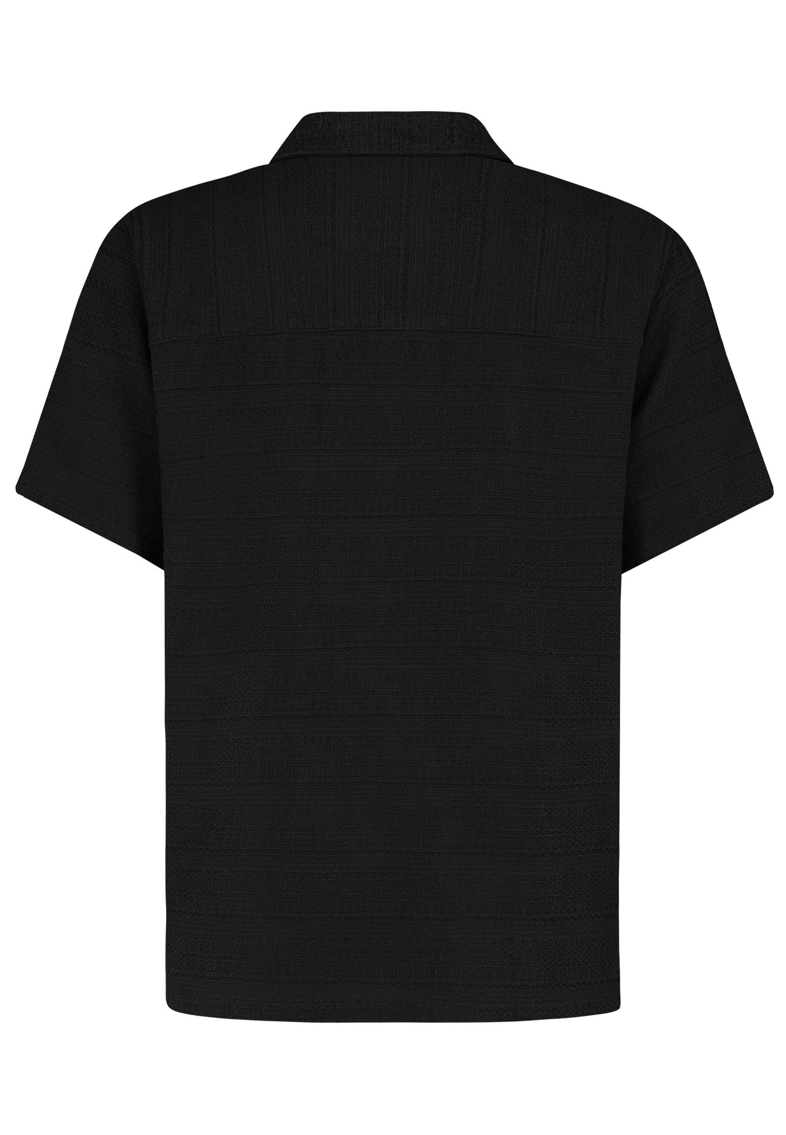 Eight2Nine Kurzarmhemd Kurzarm Regular Fit V-Ausschnitt für Herren (1-tlg) Baumwolle Normal Fit V-Ausschnitt Einfarbig atmungsaktiv – Bild 5 von 5