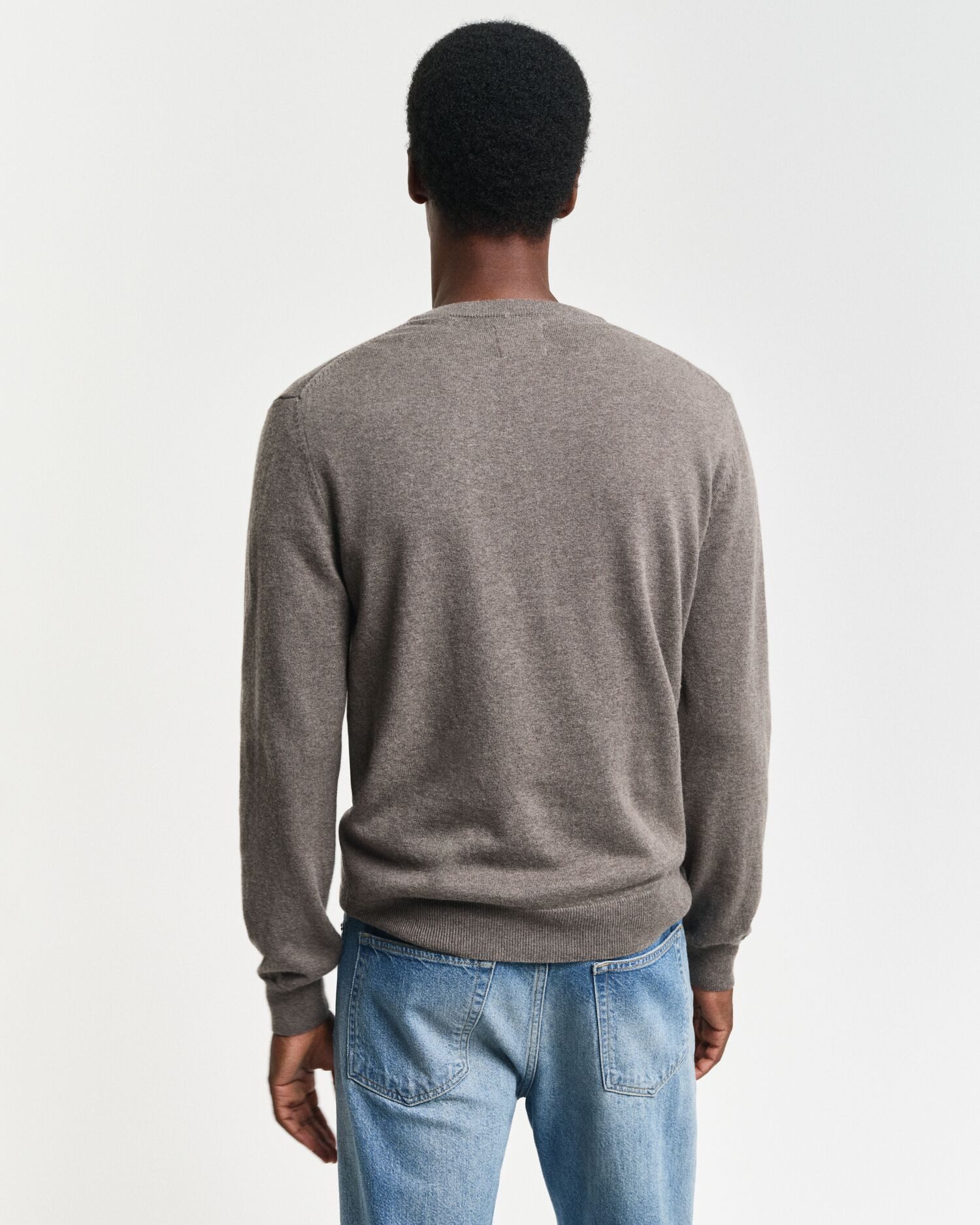 Gant V-Ausschnitt-Pullover COTTON/WOOL normale Passform, Strickpullover günstig online kaufen