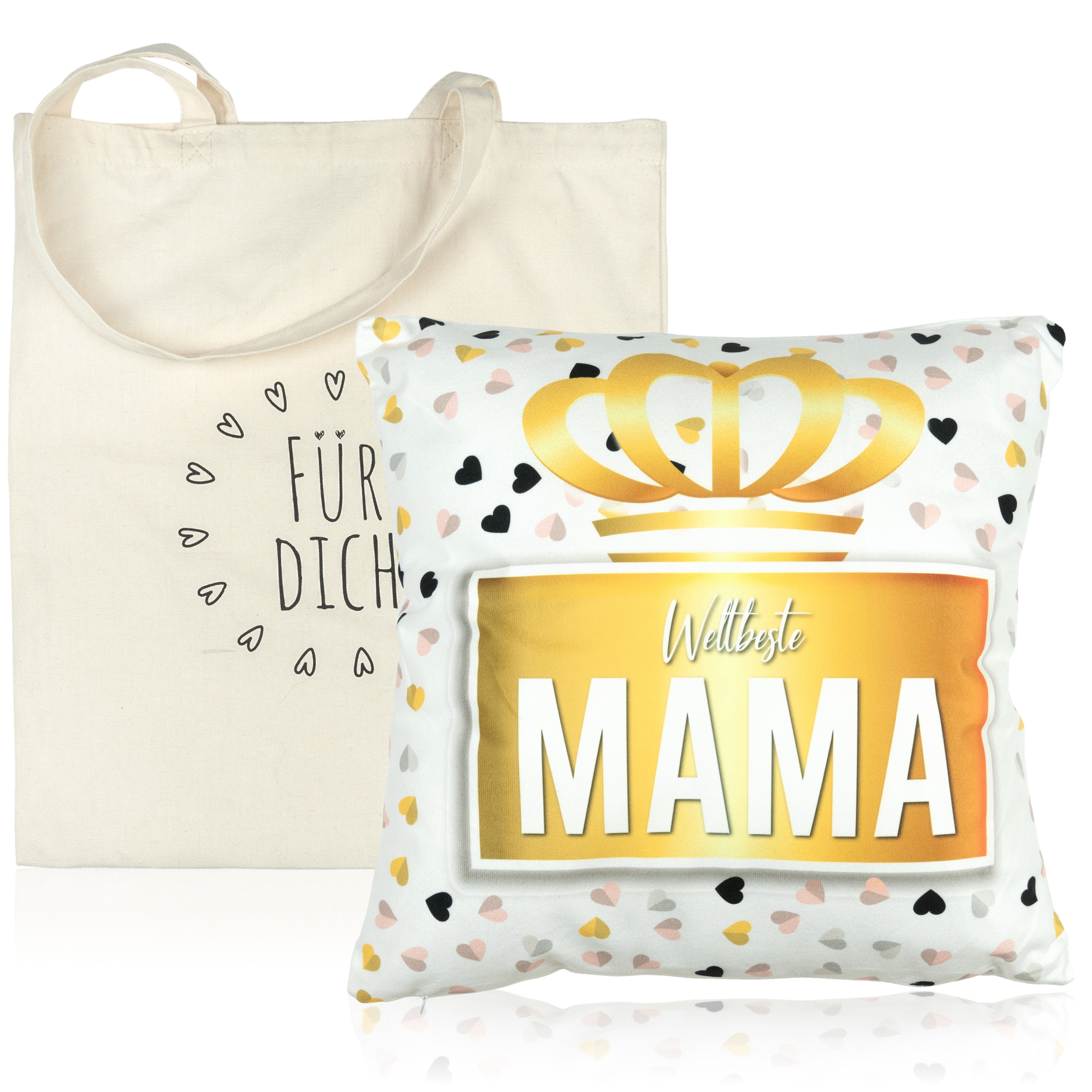 ILP Dekokissen Kissen Motiv Mama mit Spruch, Mit Geschenktasche