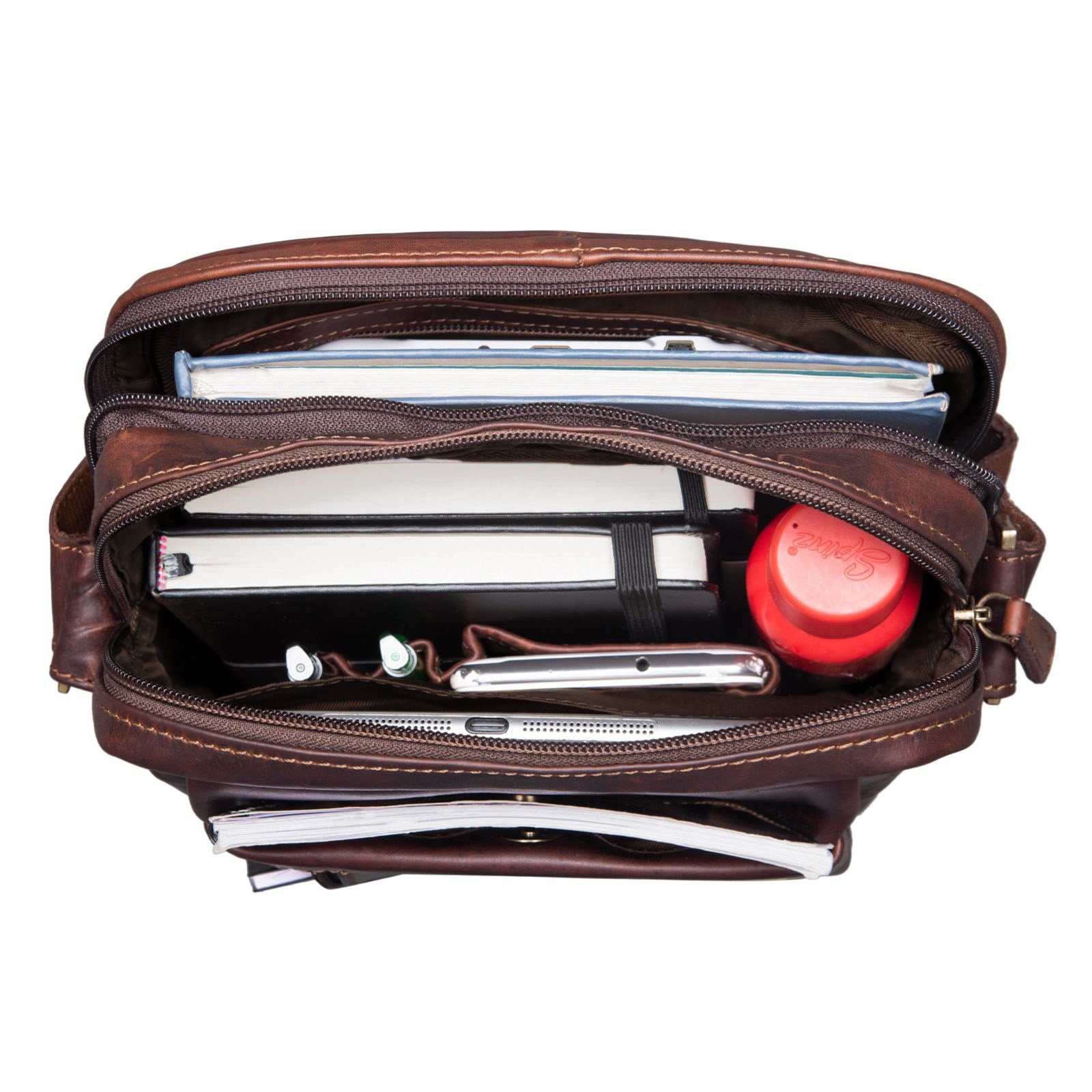 STILORD Schultertasche "Irving" Vintage Leder Tasche Klein