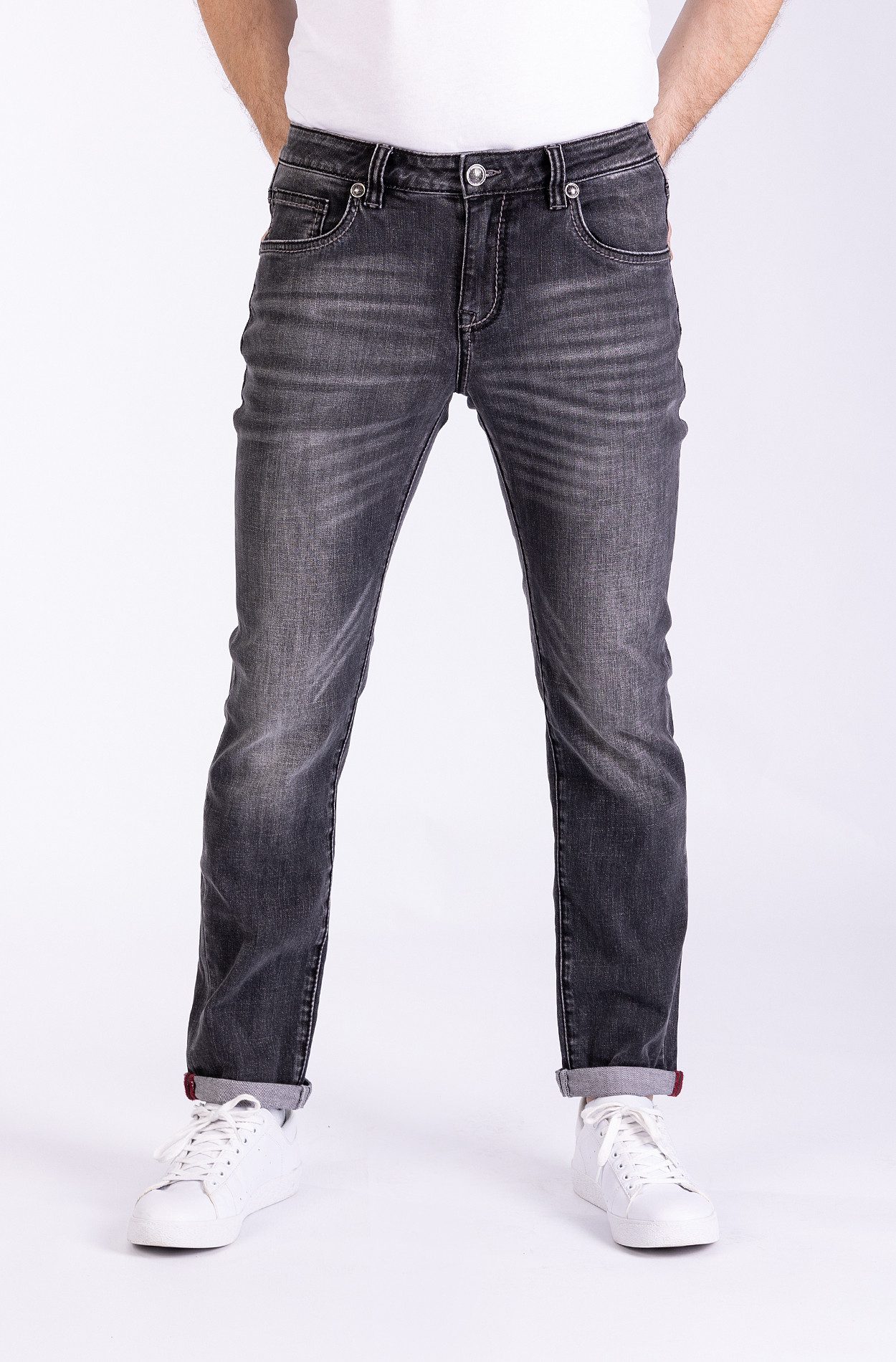 Blue Monkey Slim-fit-Jeans Gordan - washed black