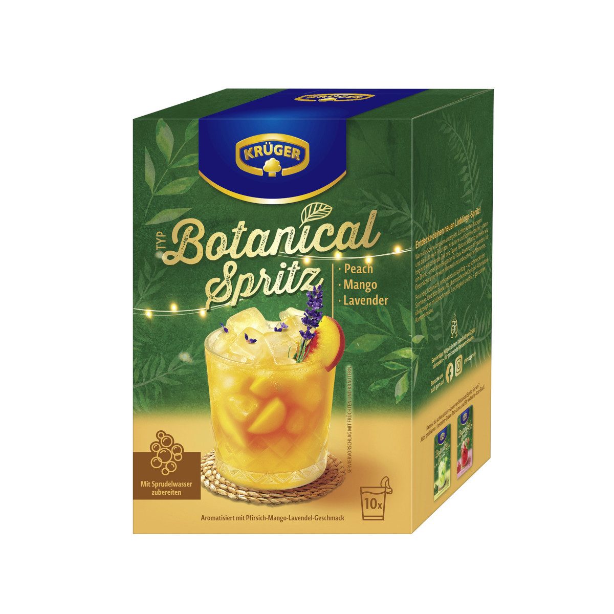 Krüger Kaffee, Krüger Typ Botanical Spritz Peach-Mango-Lavendel 10x20g Packung 200g