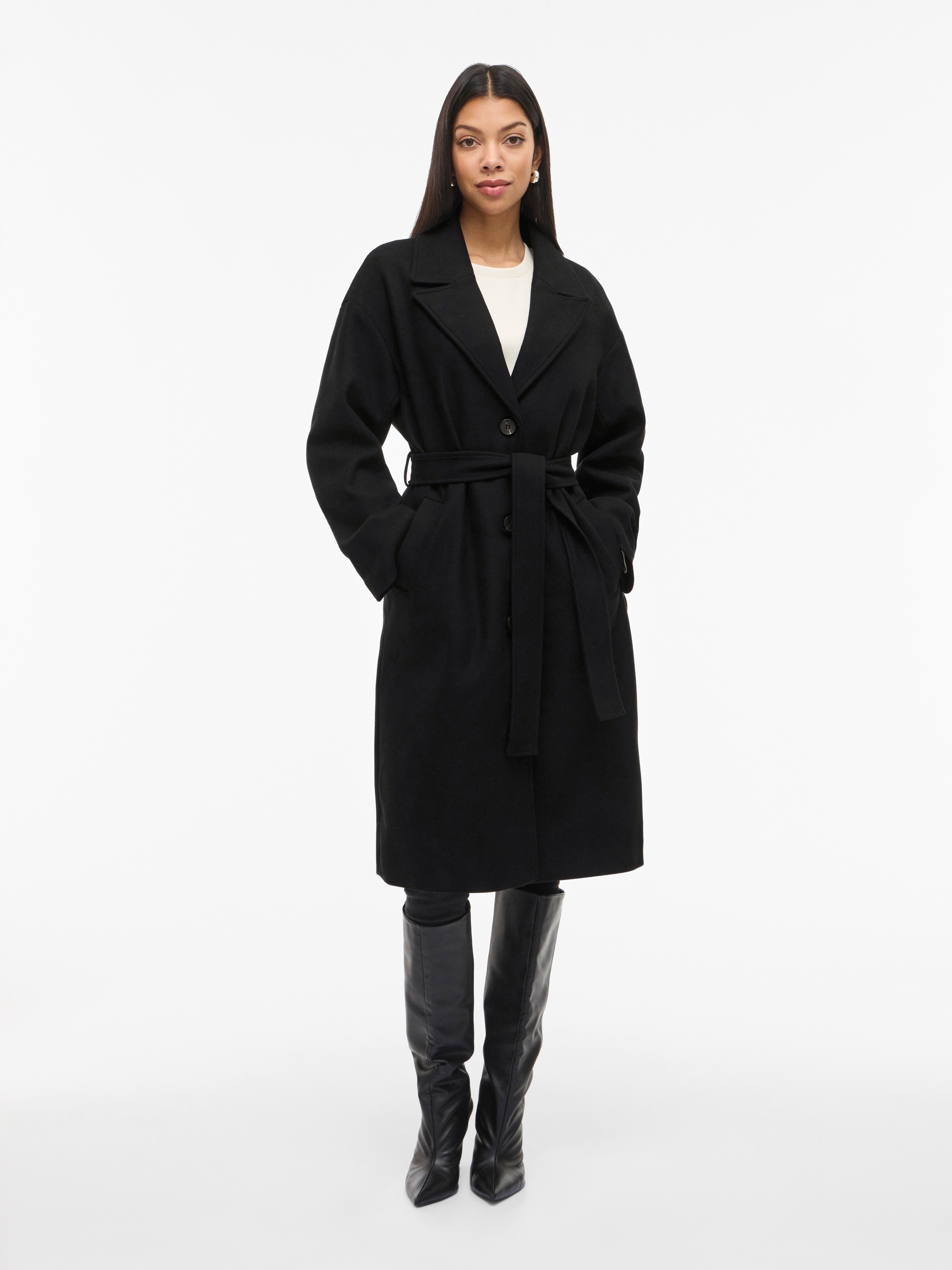 Vila Langmantel VICLAUDIA L/S LONG COAT - NOOS