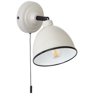 Lightbox Deckenleuchte, ohne Leuchtmittel, Wandlampe, schwenkbar, Schalter, 13x13x20cm, E14, max. 28W, grau/taupe