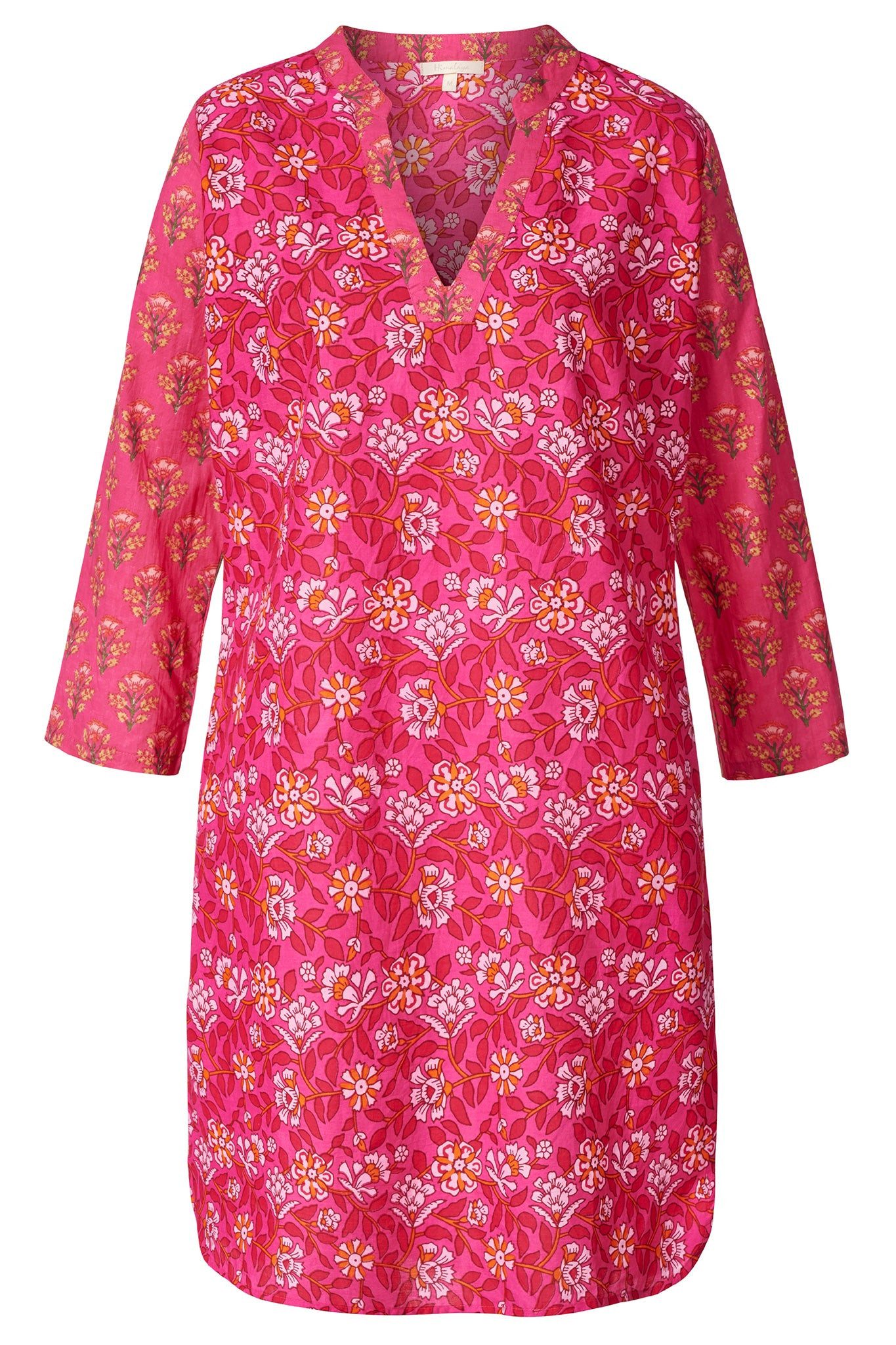 Himalaya Clothing Tunika Damen Bluse-3/4-Arm mit Blockprint - Sommer Tunika günstig online kaufen