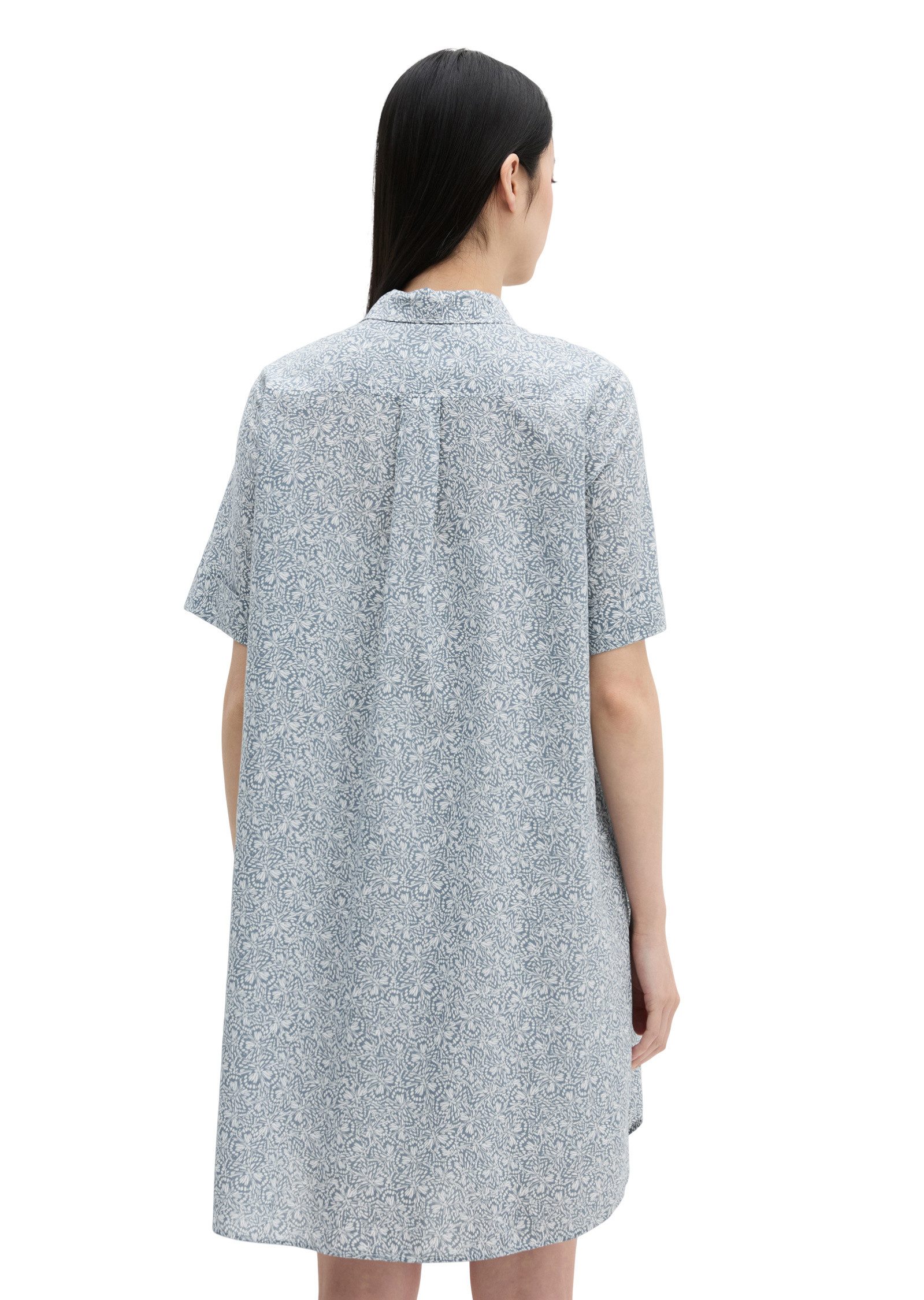 Marc O'Polo Hemdblusenkleid aus bedrucktem Baumwoll-Voile