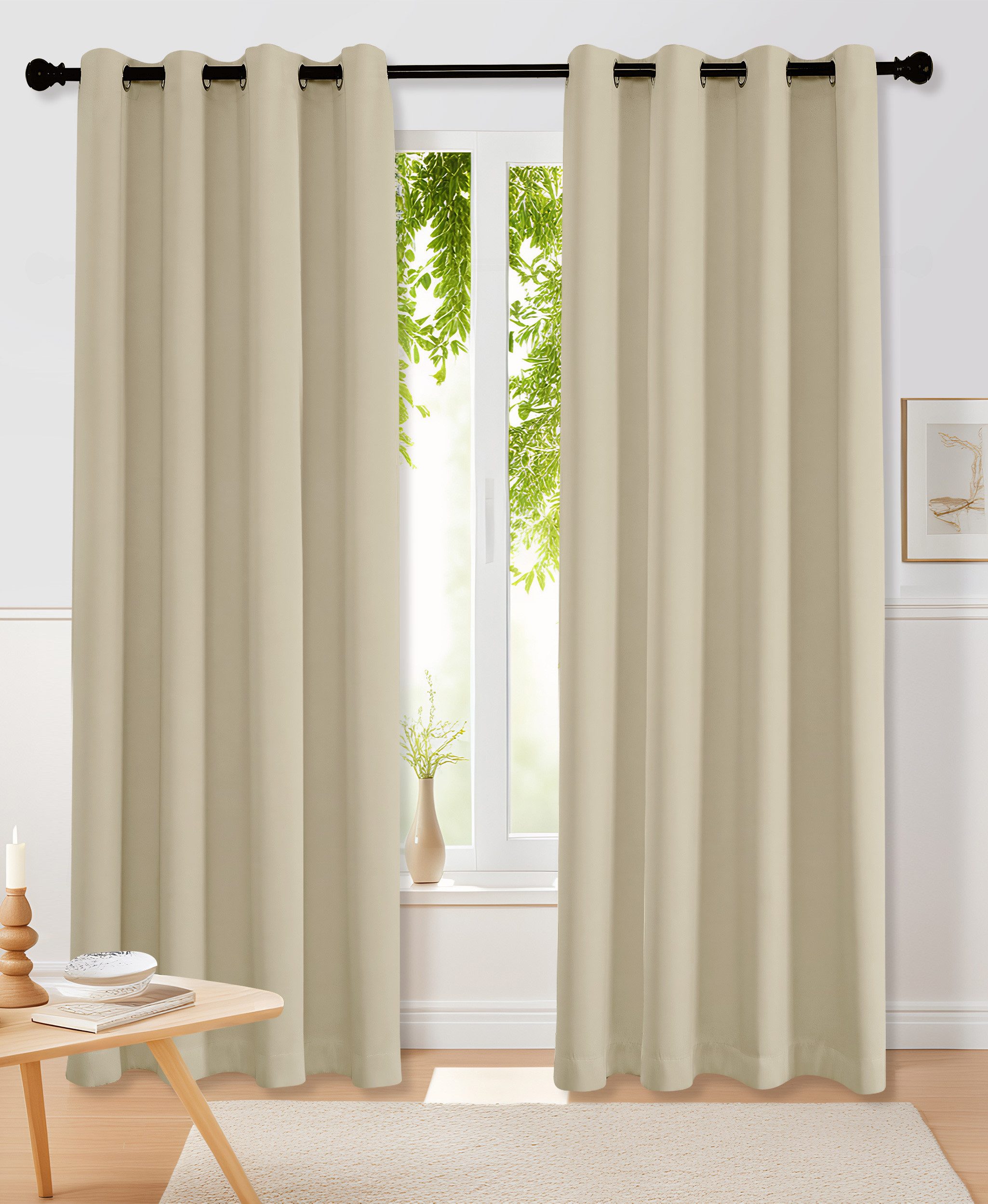 Simloveve Vorhang Gardinen Wohnzimmer Lärmschutz Thermogardine Super Dicke, günstig online kaufen