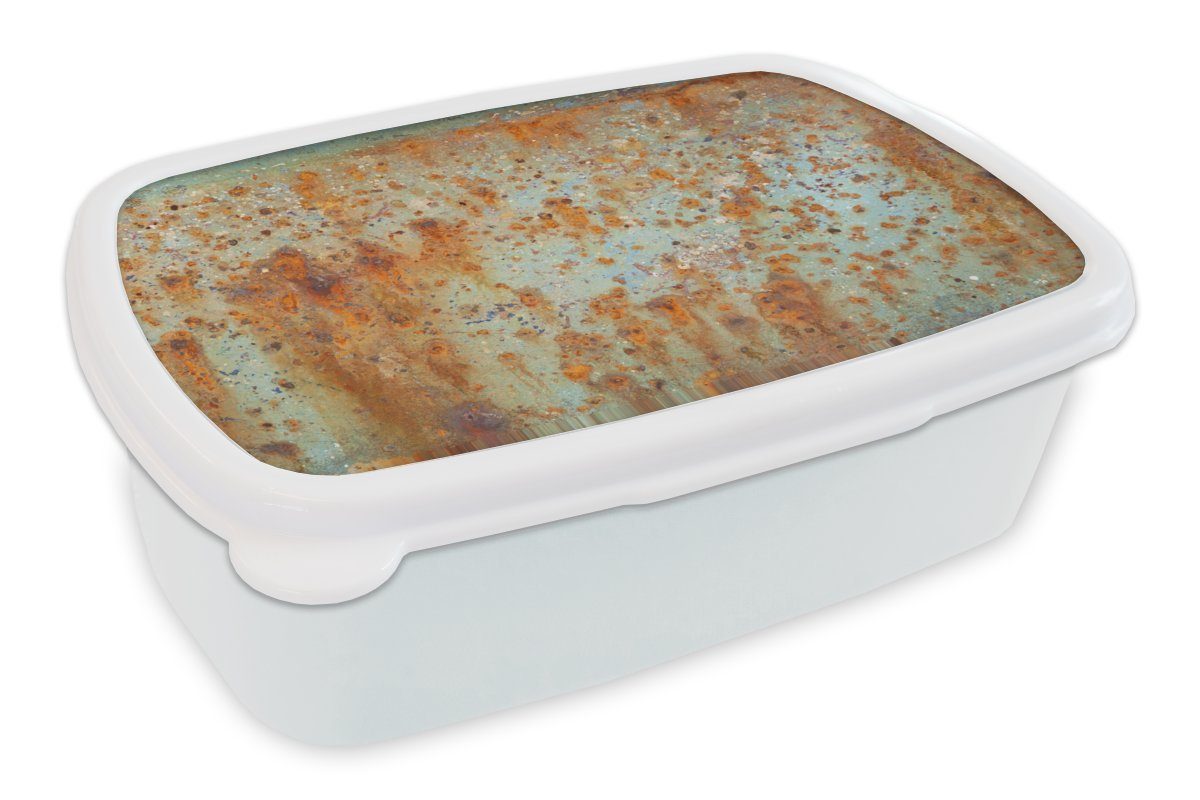 Mädchen Kunststoff, und Boot Struktur, Erwachsene, Kinder Brotdose, weiß für mit rostiger und Lunchbox Jungs für Altes (2-tlg), MuchoWow Brotbox