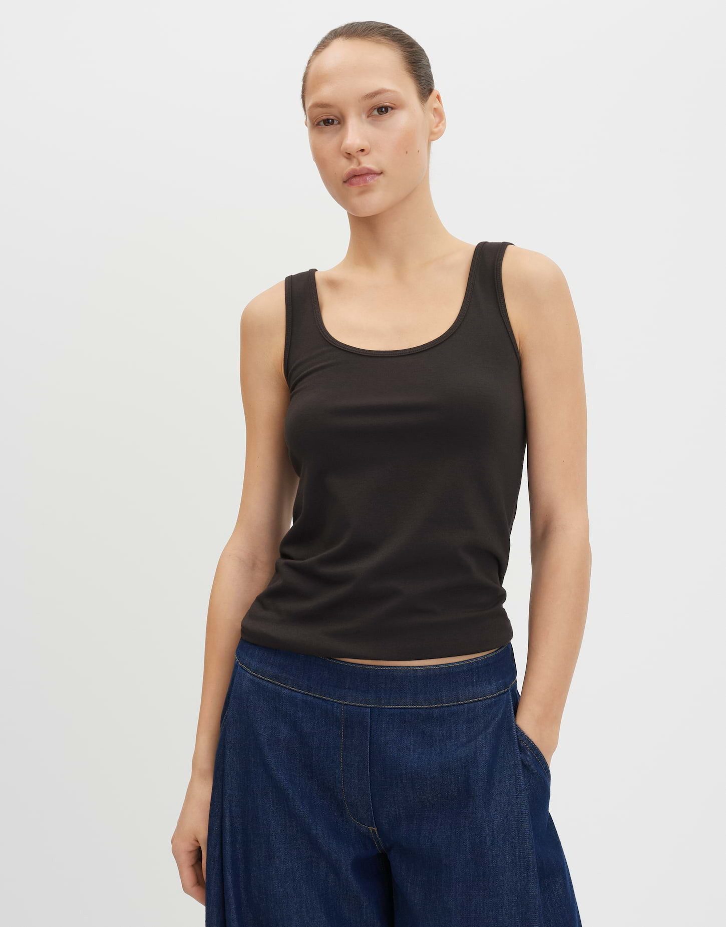 someday Shirttop Käthi aus Modal-Mix Schlicht und figurbetont für cleane Looks