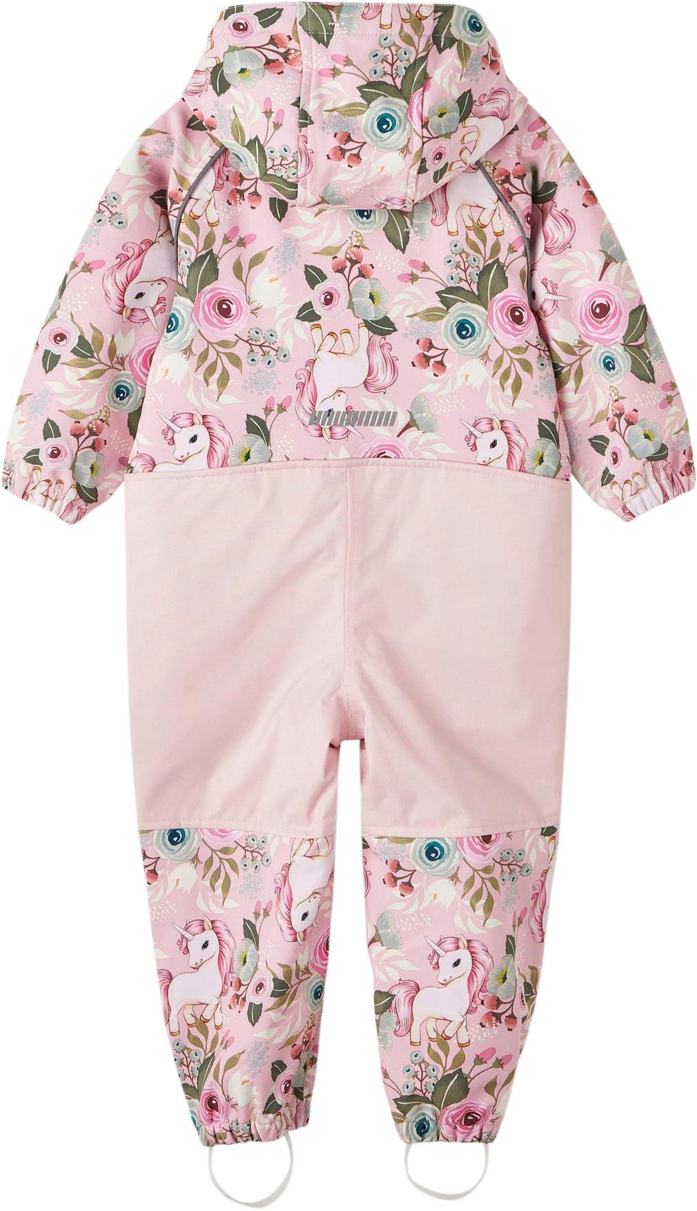 Name FLORAL It NOOS 2FO Softshelloverall SUIT nectar pink NMFALFA