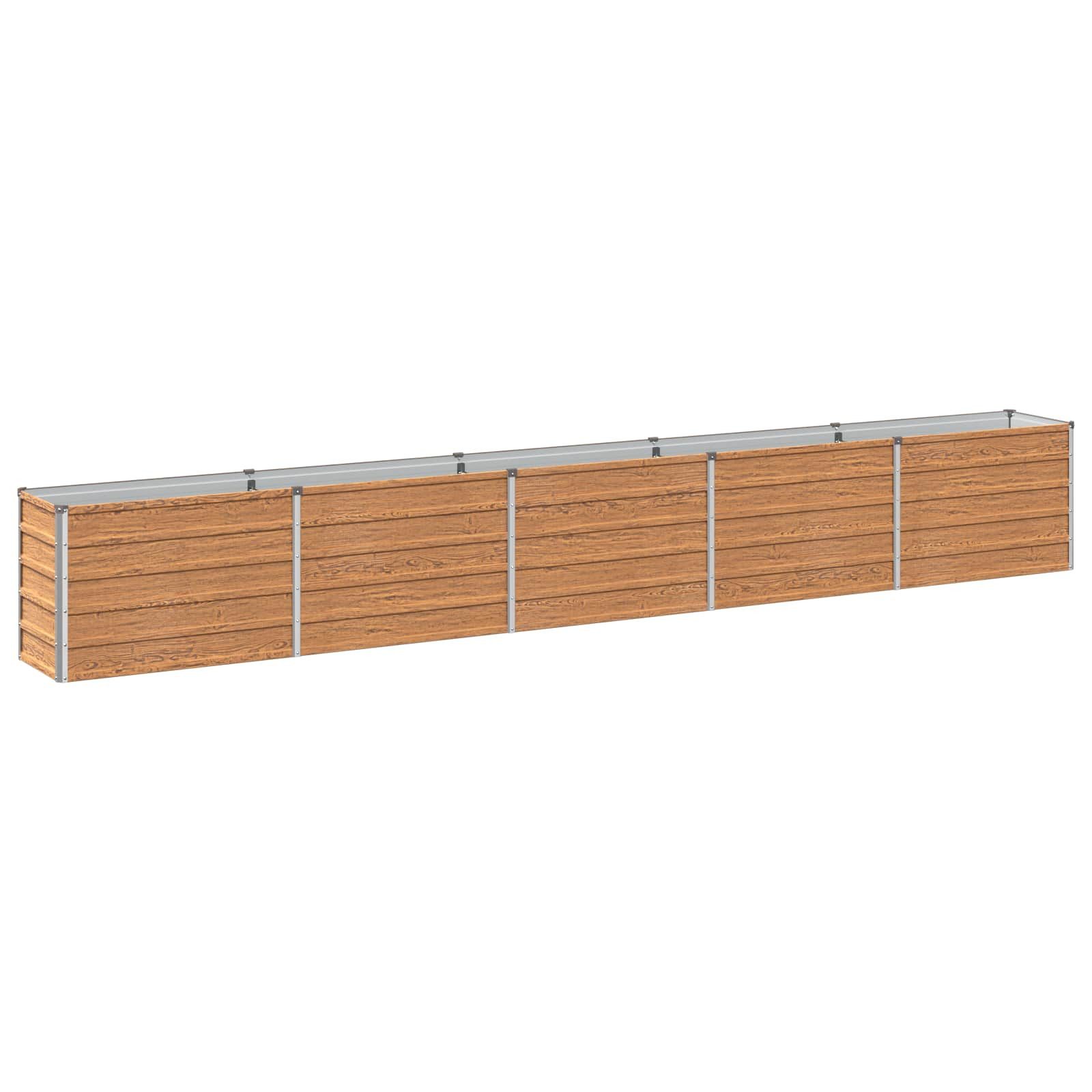 vidaXL Hochbeet Hochbeet im Garten Holz Braun 400 x 40 x 55 cm (1 St)