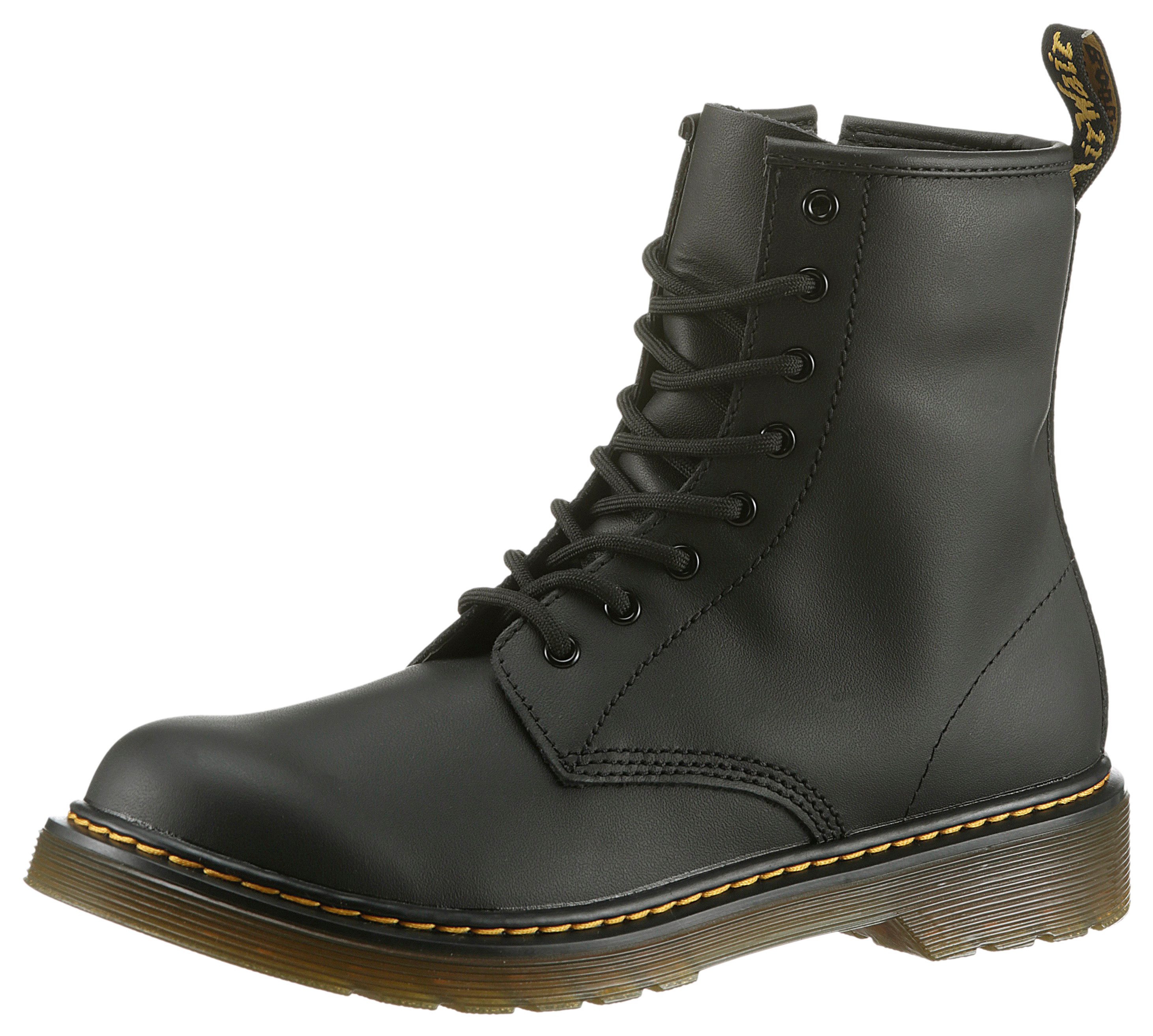 DR. MARTENS 1460 Kinder SOFTY T Schnürboots Kinderstiefel, Freizeitschuh mit Reißverschluss und Anziehlasche