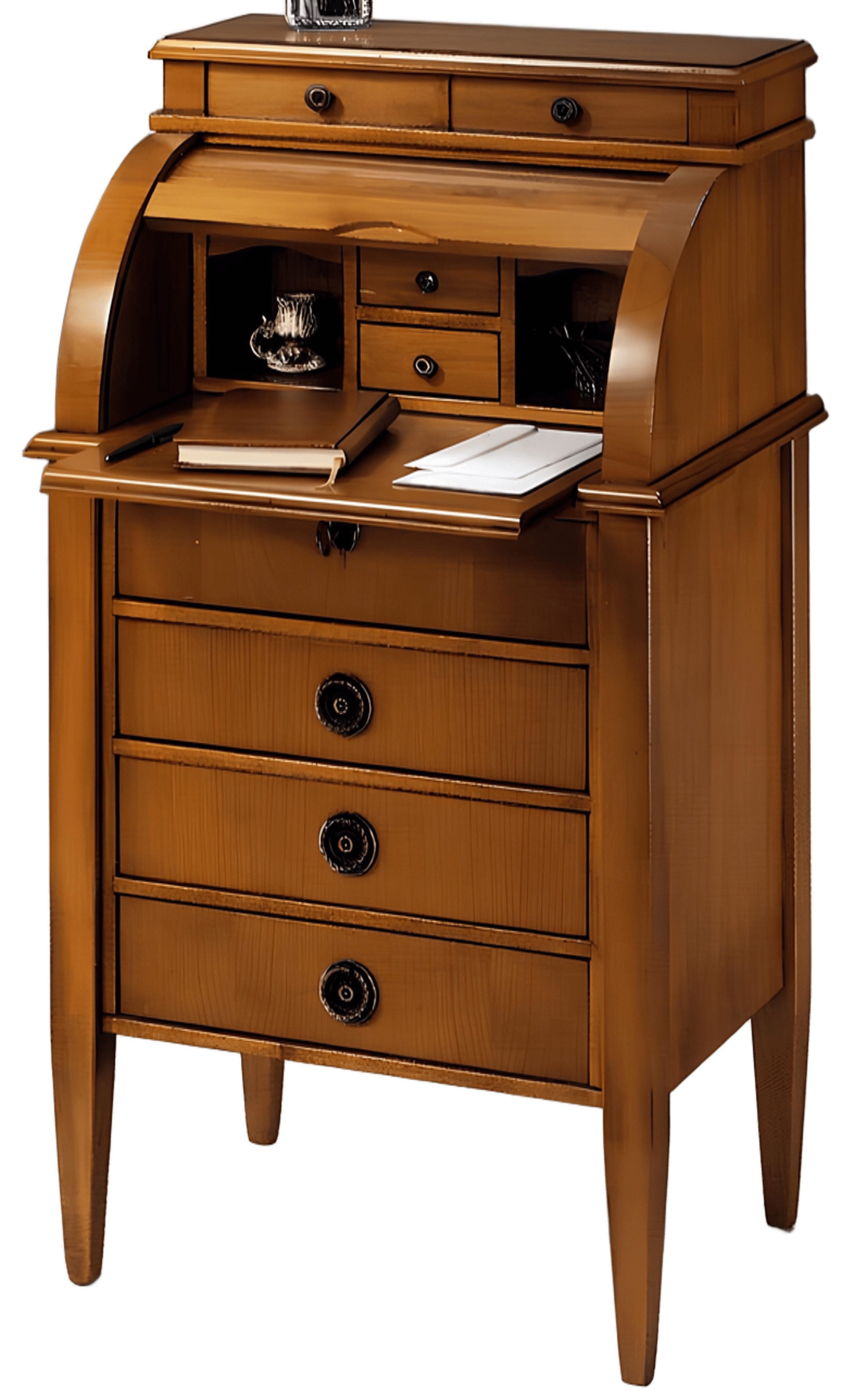 Xlmoebel Sekretär Eleganter Sekretär aus italienischem Holz mit praktischem Stauraum (Kommode), Hergestellt in Italy