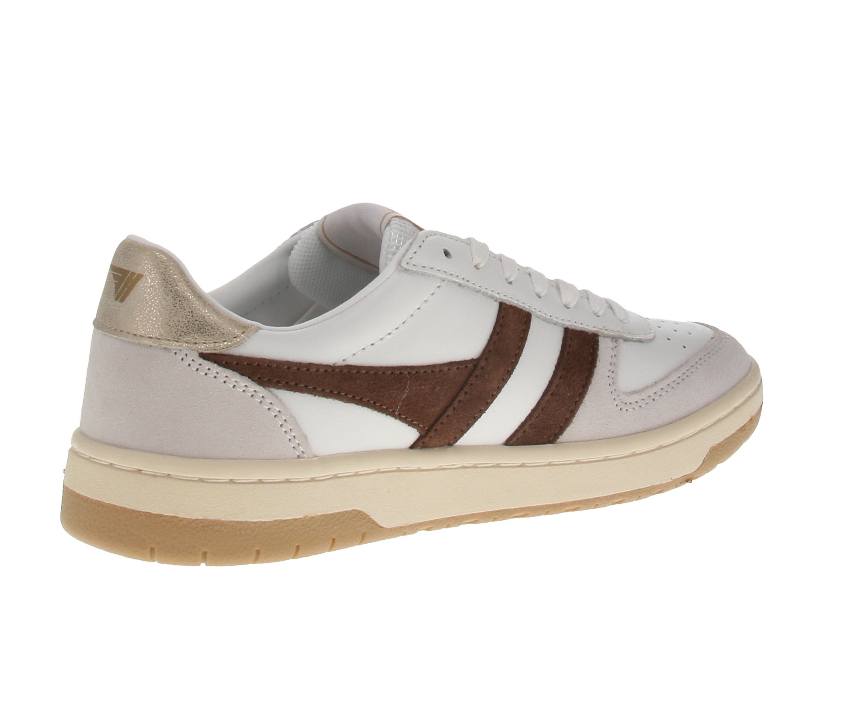 Gola Gola Hawk - Damen Sneaker - White-Dark Brown-Gold Sneaker – Bild 2 von 5