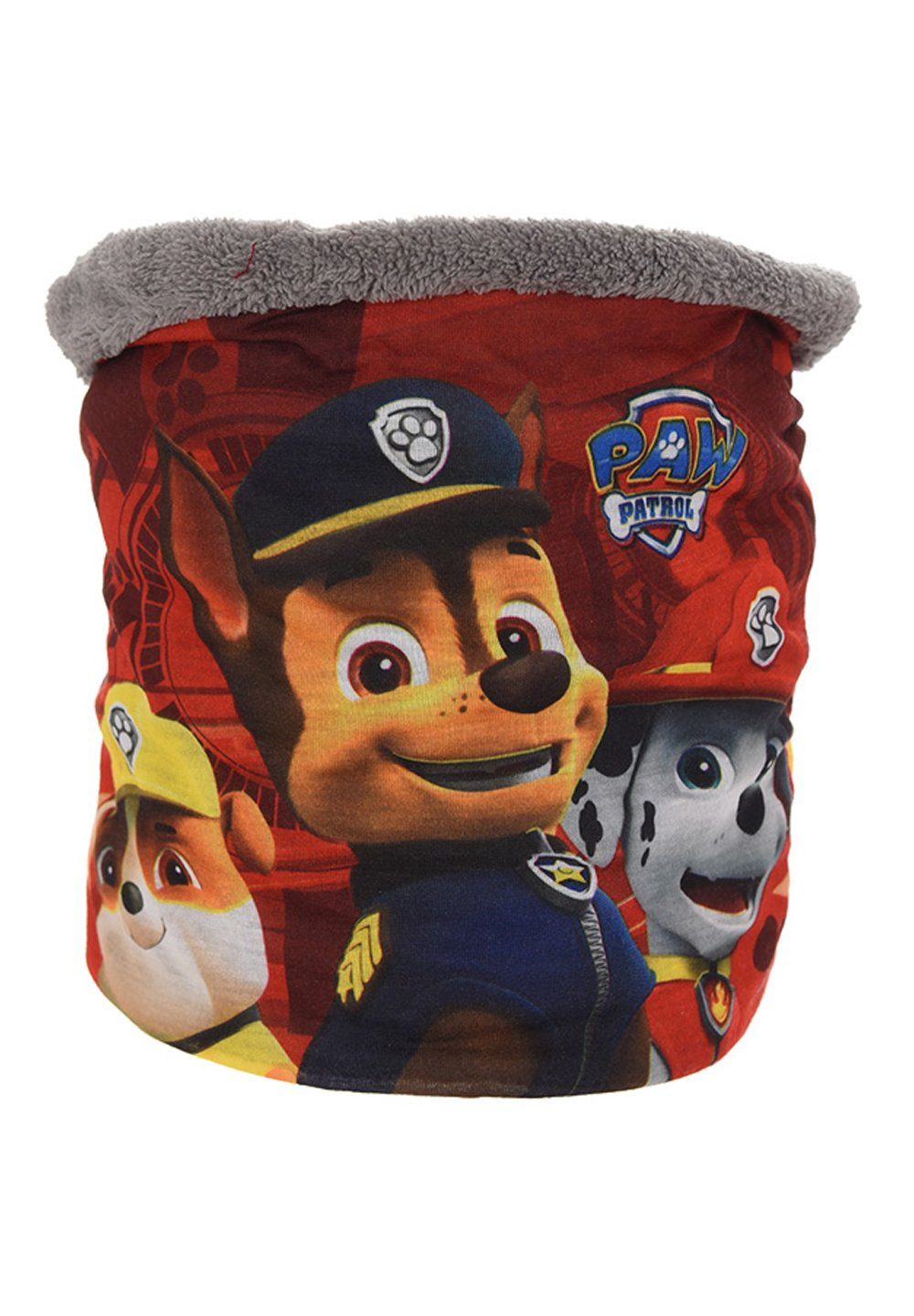 PAW PATROL Schal Chase Marshall Kinder Jungen Winter-Schal Schlauch-Schal Loop, Grau