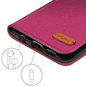 CoolGadget Handyhülle Denim Schutzhülle Flip Case für Huawei P30 Lite 6,2 Zoll, Book Cover Handy Tasche Hülle für P30 Lite New Edition Klapphülle