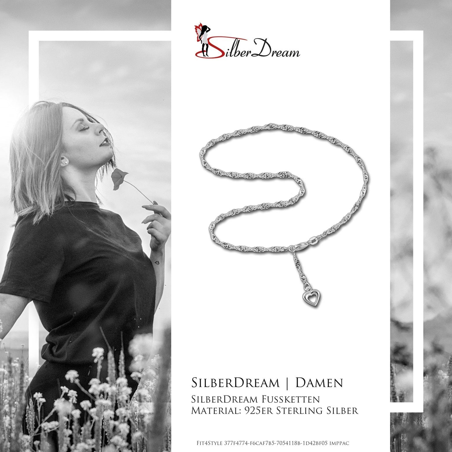 SilberDream Fußkette mit Anhänger SilberDream Fußkette Silber 925, Damen Fu günstig online kaufen