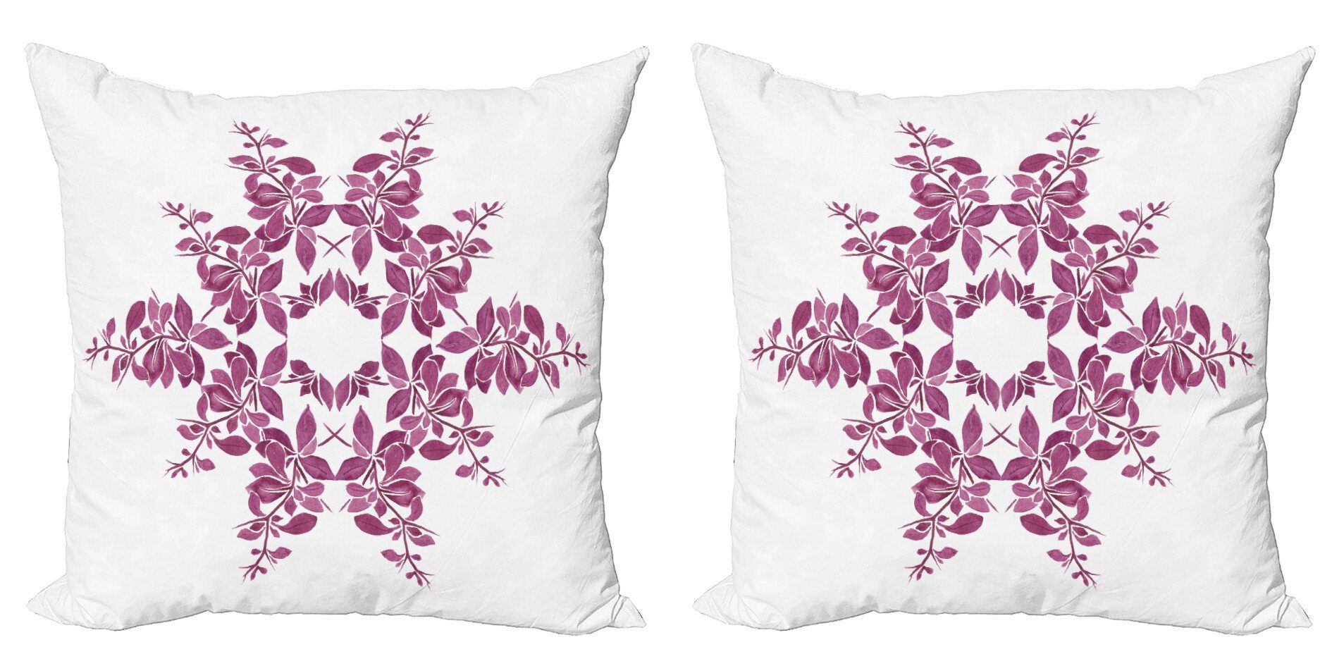 Kissenbezüge Modern Accent Doppelseitiger Digitaldruck, Abakuhaus (2 Stück), Lila Brautblumen-Blumenstrauß
