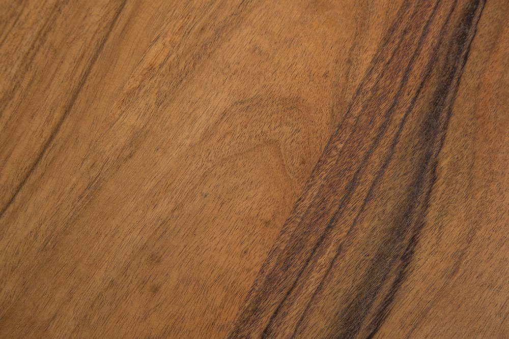 · / · Platte · (Einzelartikel, 1-St), Esszimmer riess-ambiente schwarz Kufen 3,5cm 180cm MAMMUT · Industrial natur · Stahl Baumkantentisch Massivholz