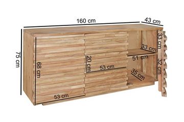 tinkaro Sideboard KUNO große Anrichte Akazie Design Kommode aus Holz