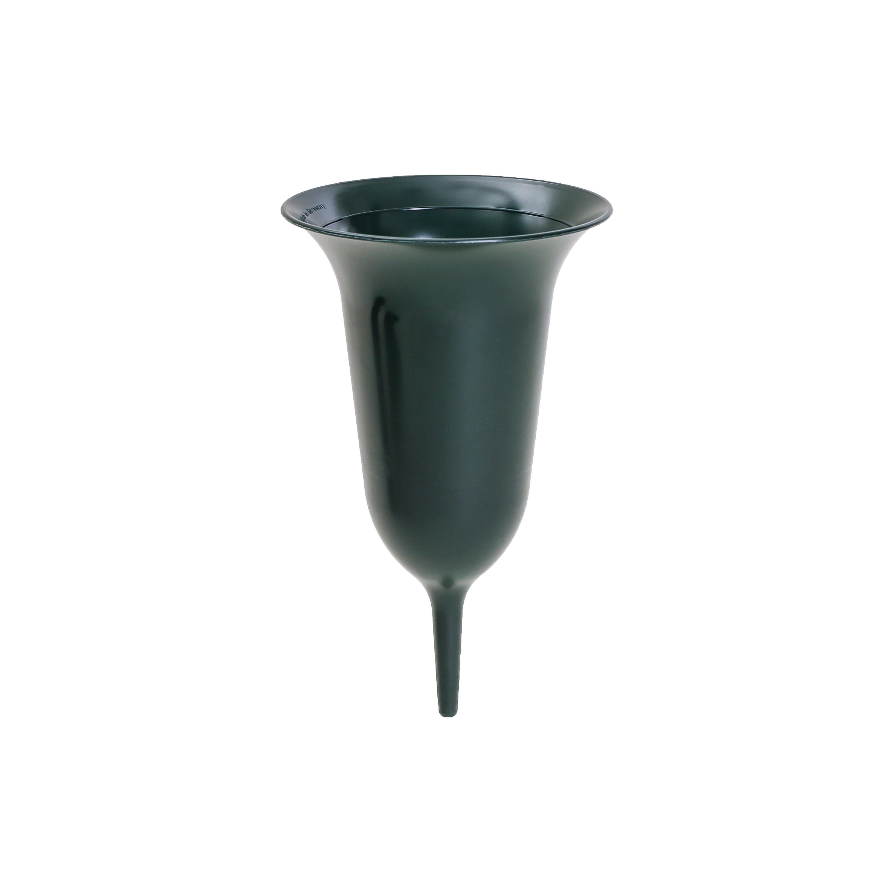 WIBO Kunststofftechnik GmbH Dekovase Grabvase Tuba, grün, H 25 cm, 5 Stück