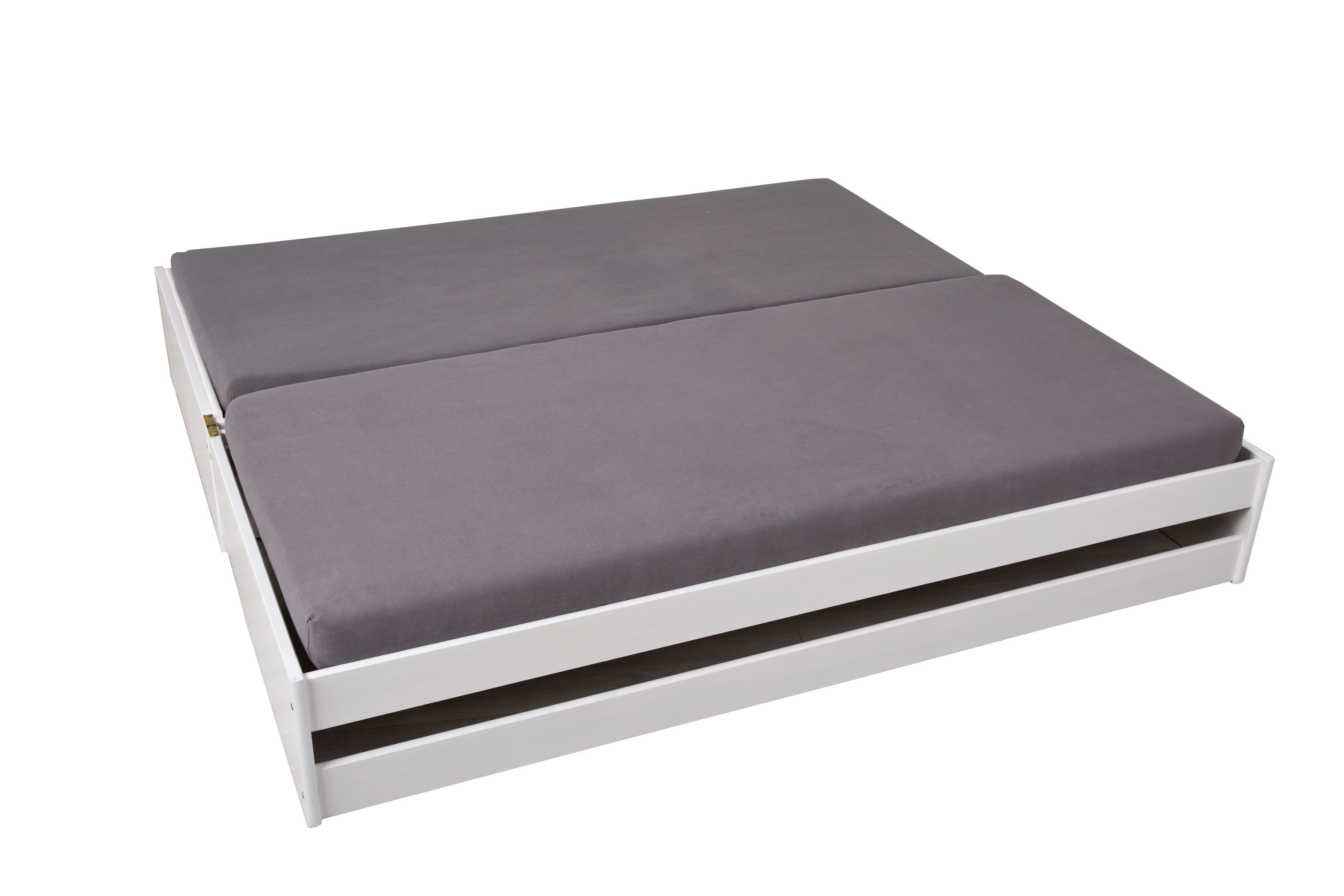 Inter Link Funktionsbett Lotar, 3 Liegeflächen 90x200, aus Massivholz, inkl Lattenrost, mit Schublade