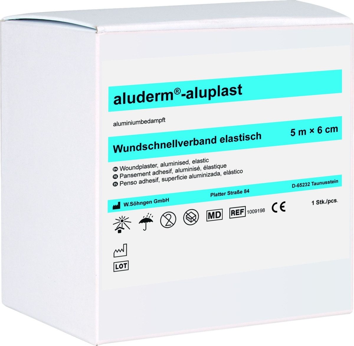 Söhngen Erste-Hilfe-Set Wundpflaster aluderm-aluplast elastisch 5mx6cm