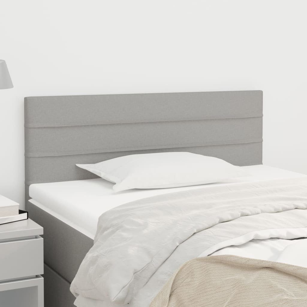 vidaXL Bett Kopfteil Hellgrau 80x5x78/88 cm Stoff (1-tlg)