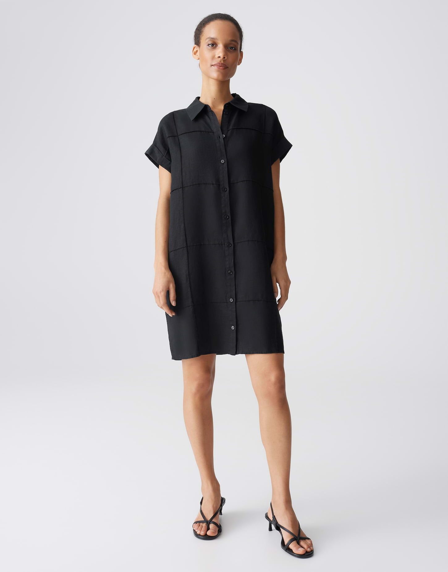 OPUS Minikleid Welina aus Webware mit Leinenstruktur