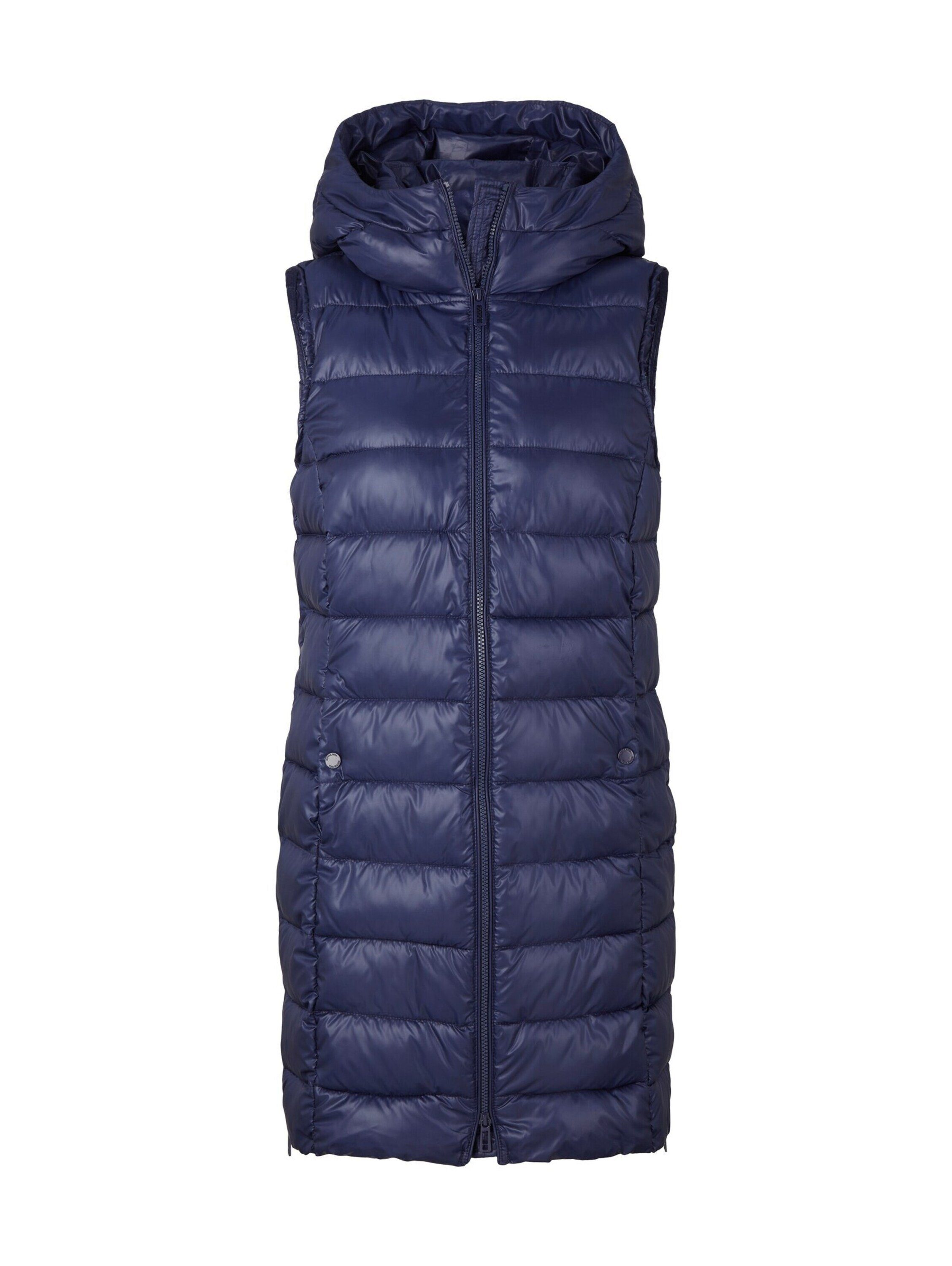 Vest Lange Blaue Steppweste Steppweste Blau Lang ZWILLINGSHERZ