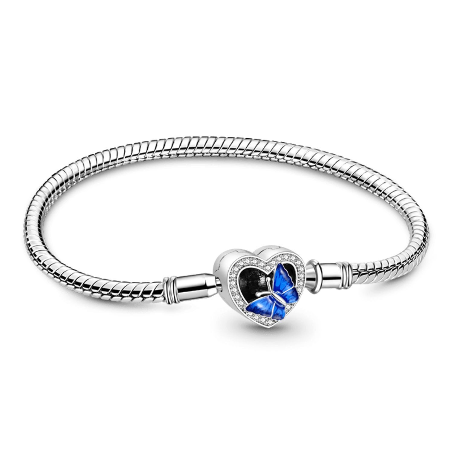 Gnoce Perlenarmband Gnoce Armband Schmetterling GNB069-20 Edelstahl/Silber