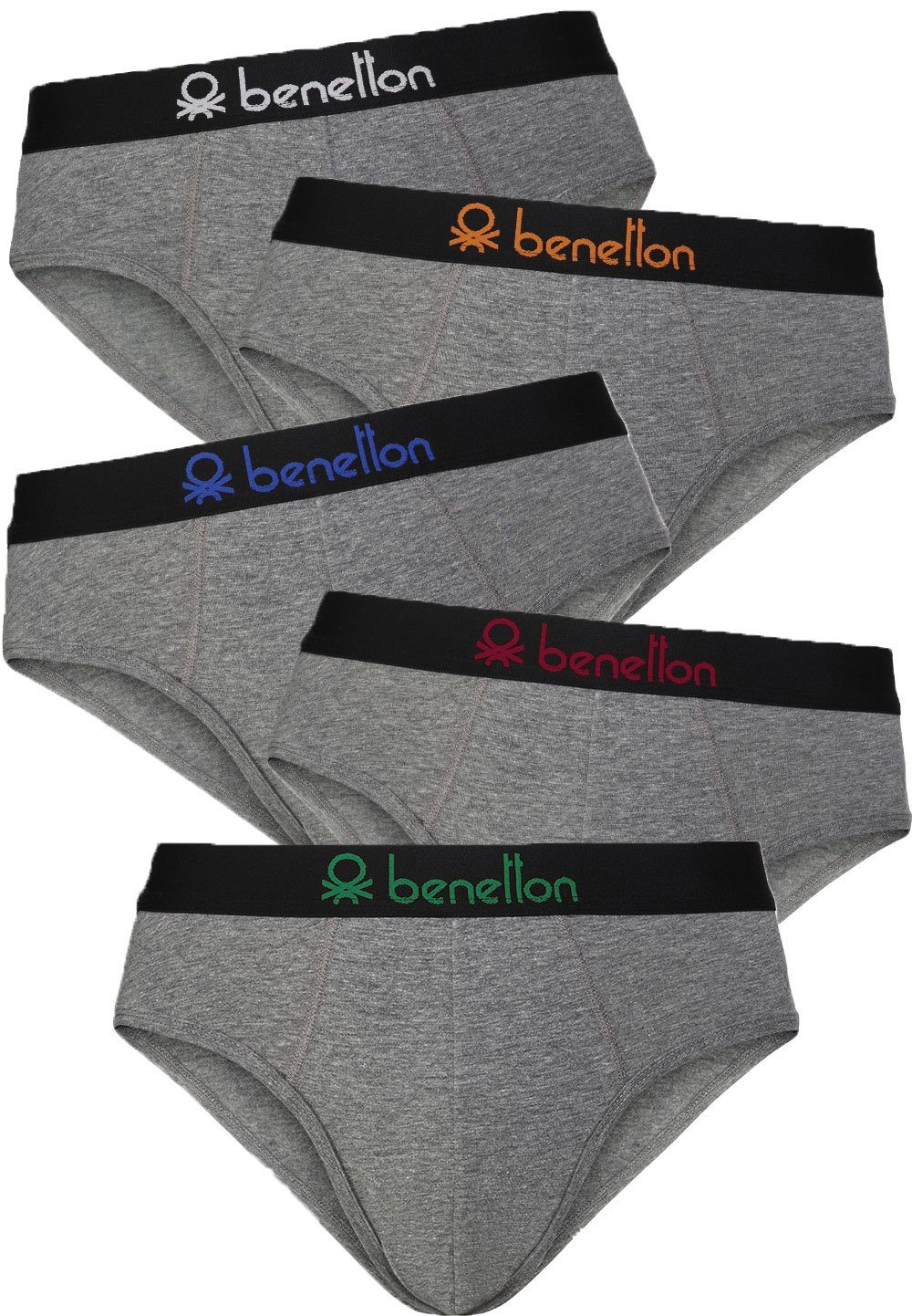 United Colors of Benetton Slip (Set, 5er-Pack) mit hohem Baumwoll-Anteil und optimaler Passform