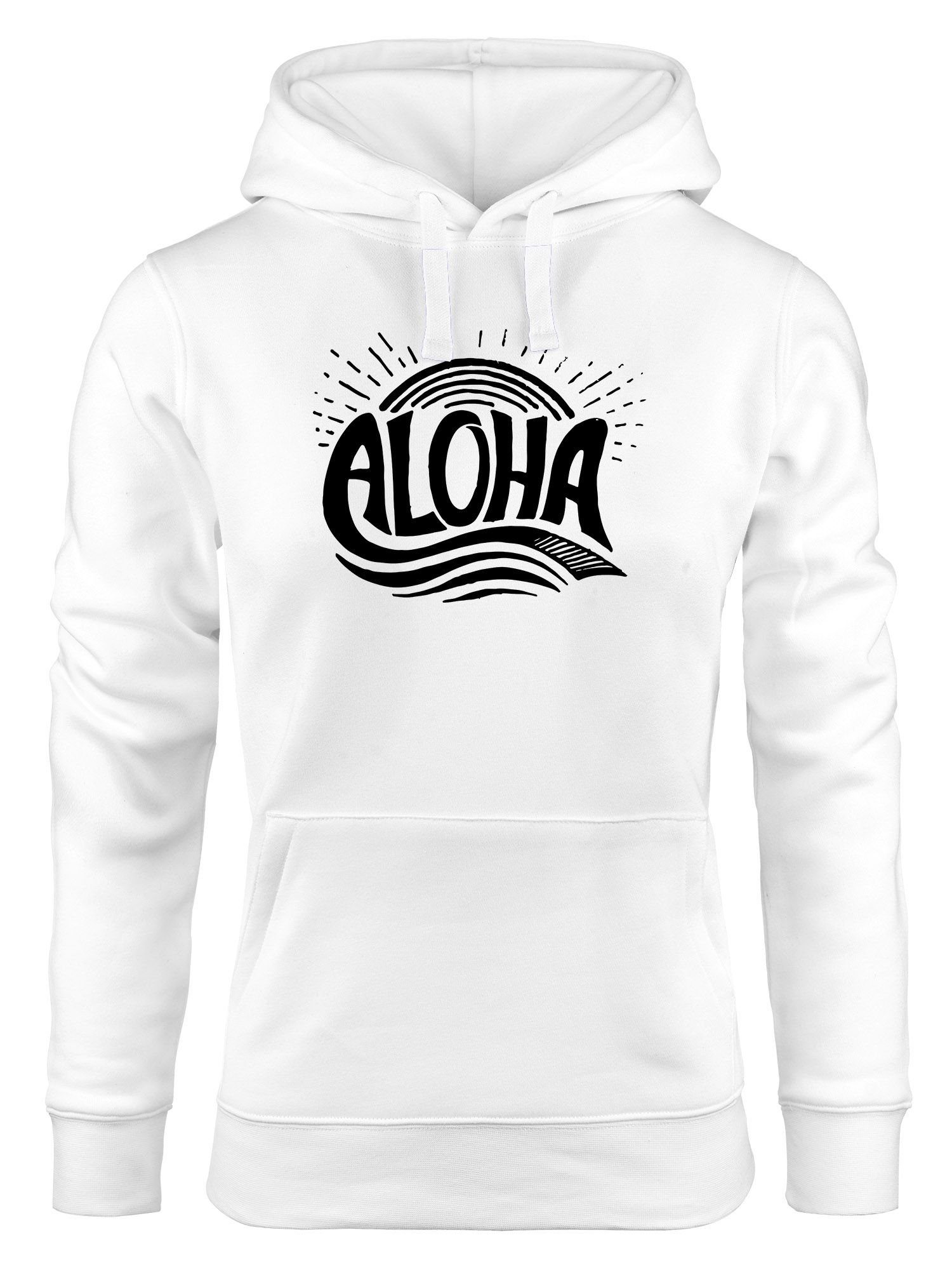 Neverless Hoodie Hoodie Damen Aloha Wellen günstig online kaufen