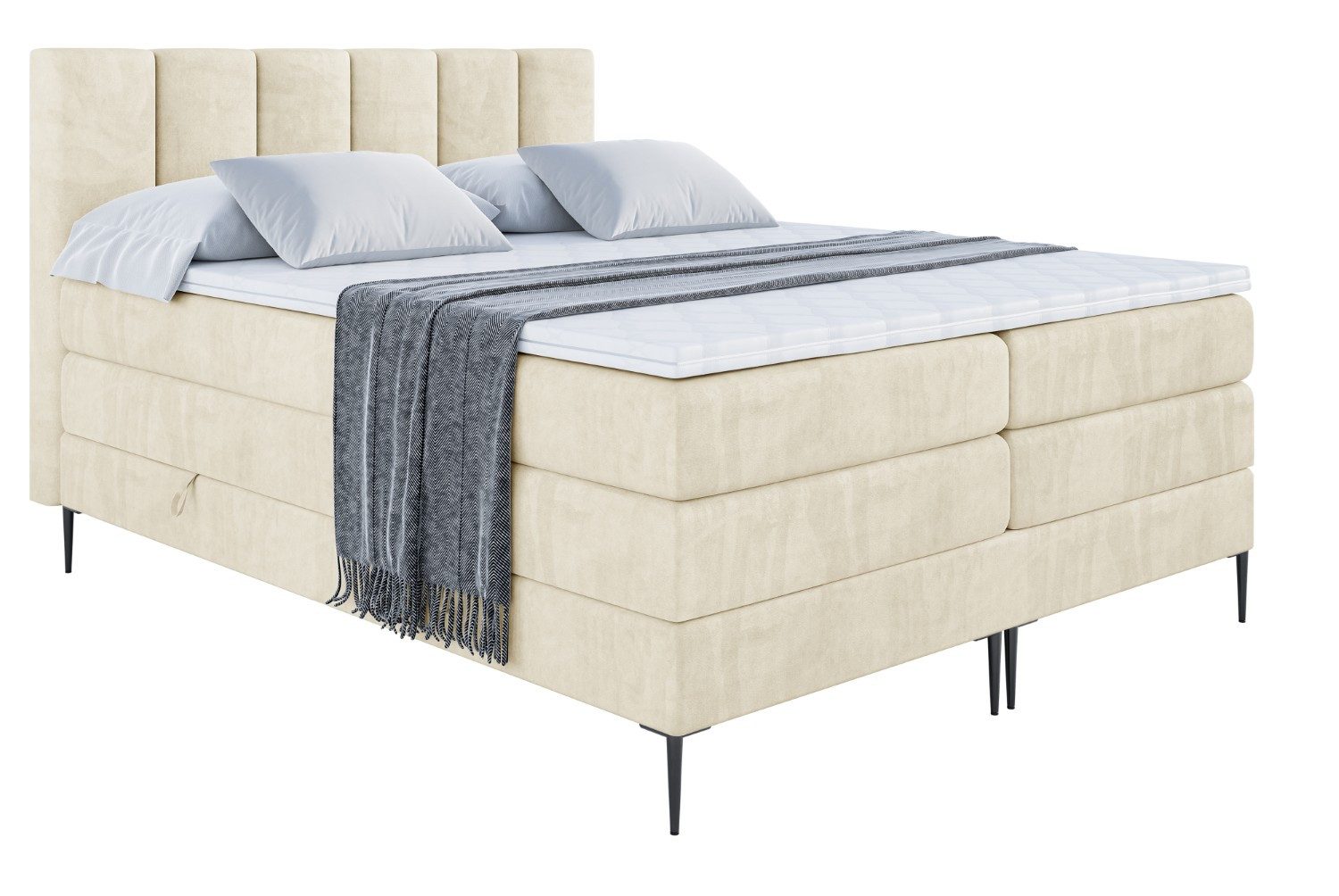 ALTDECOR Boxspringbett BOXI1-F KING (Multipocket-Matratze H4, günstig online kaufen