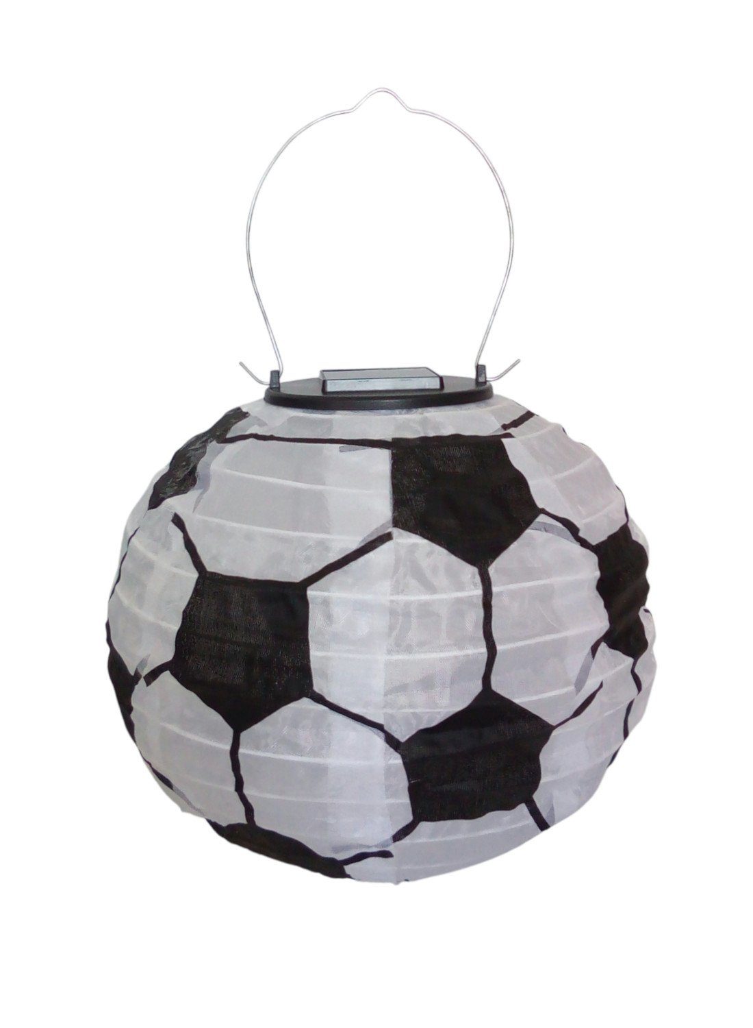 BURI LED Dekolicht Solar-Lampion Fußball Lampenschirm Laterne Ø20cm LED Papierlaterne Gar