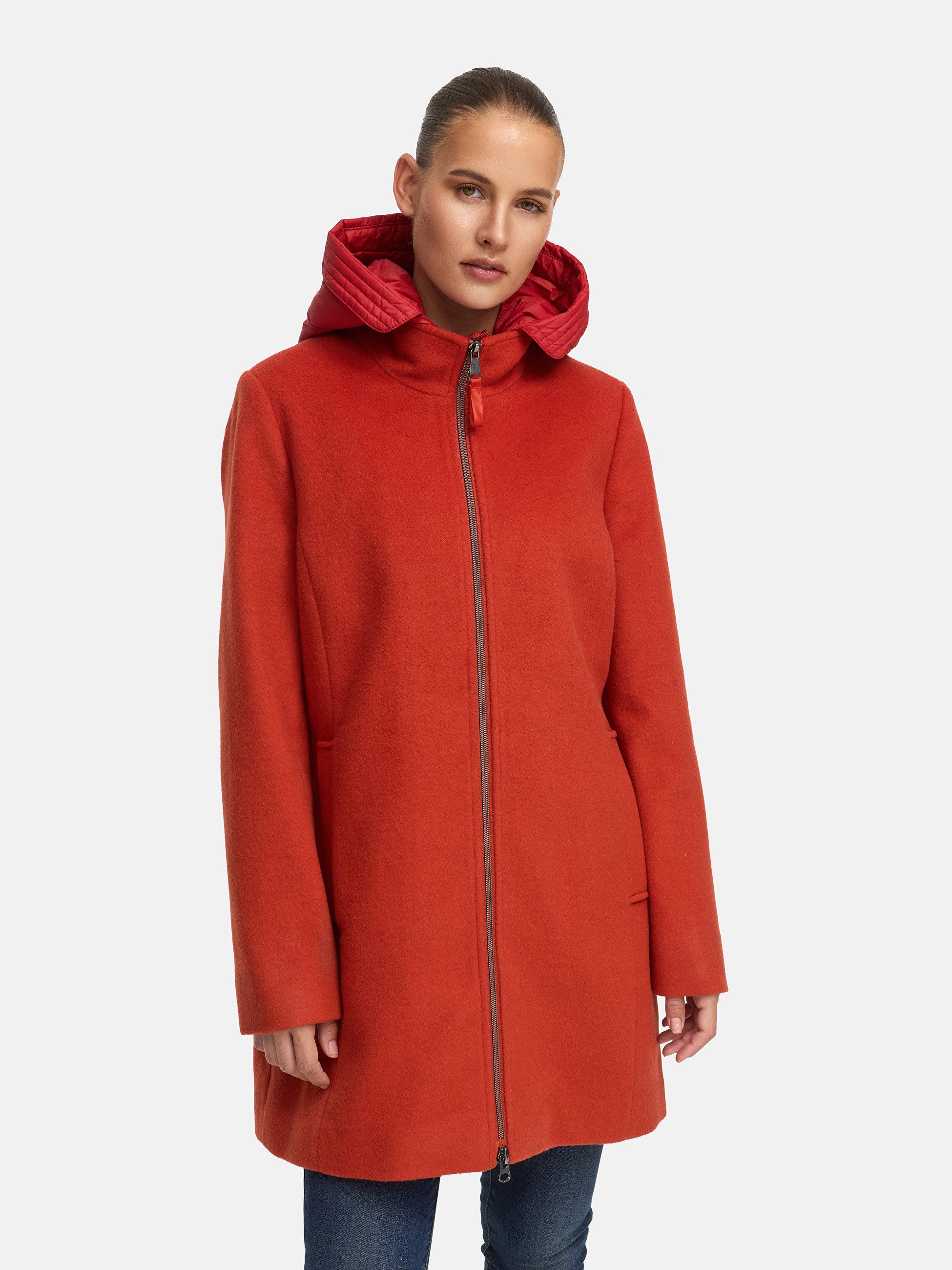 Manisa Wolljacke mit herausnehmbarer Kapuze günstig online kaufen