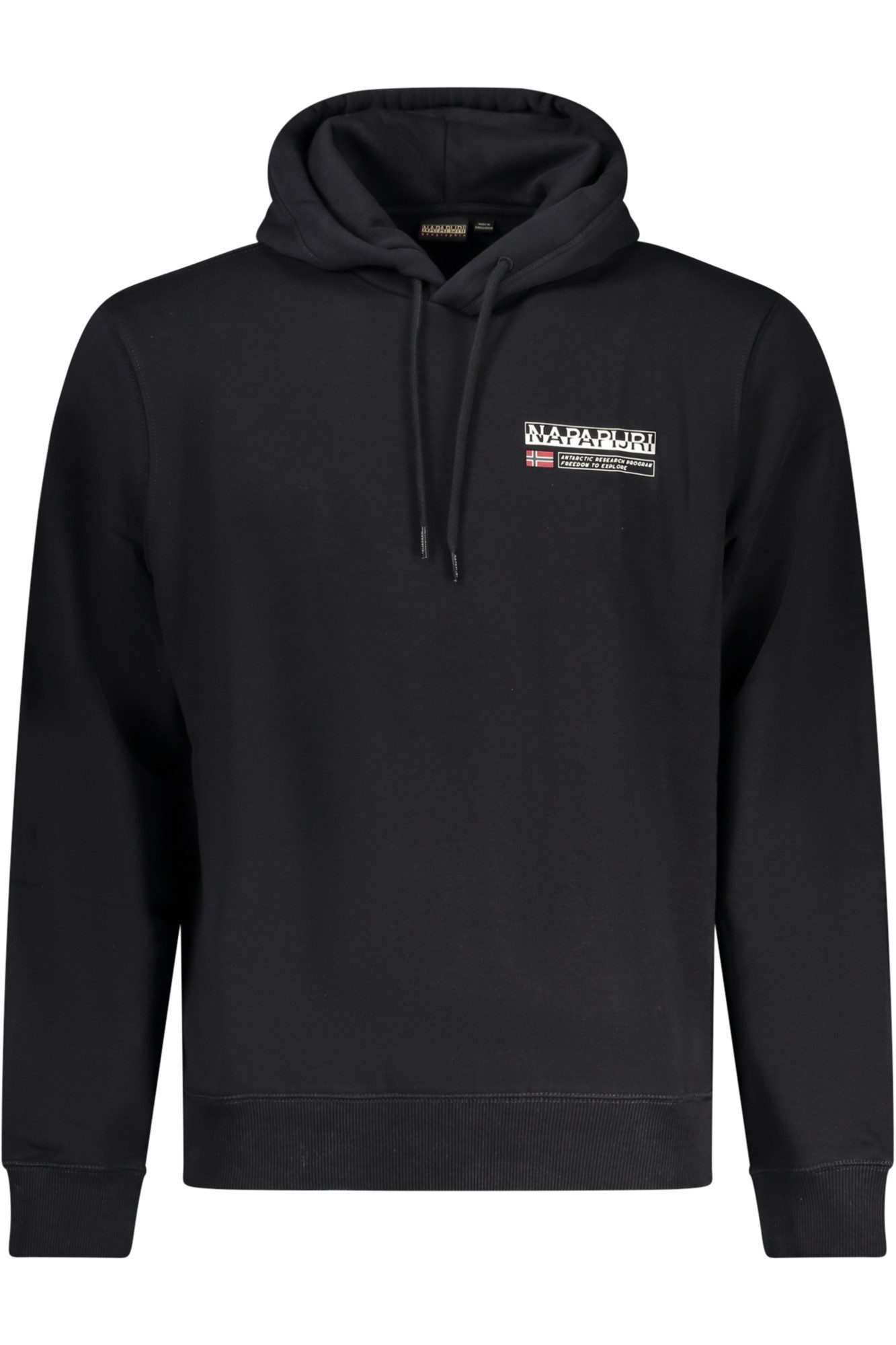 Napapijri Sweatshirt Herren Schwarzes Langarm-Kapuzenpullover: Stilvoll
