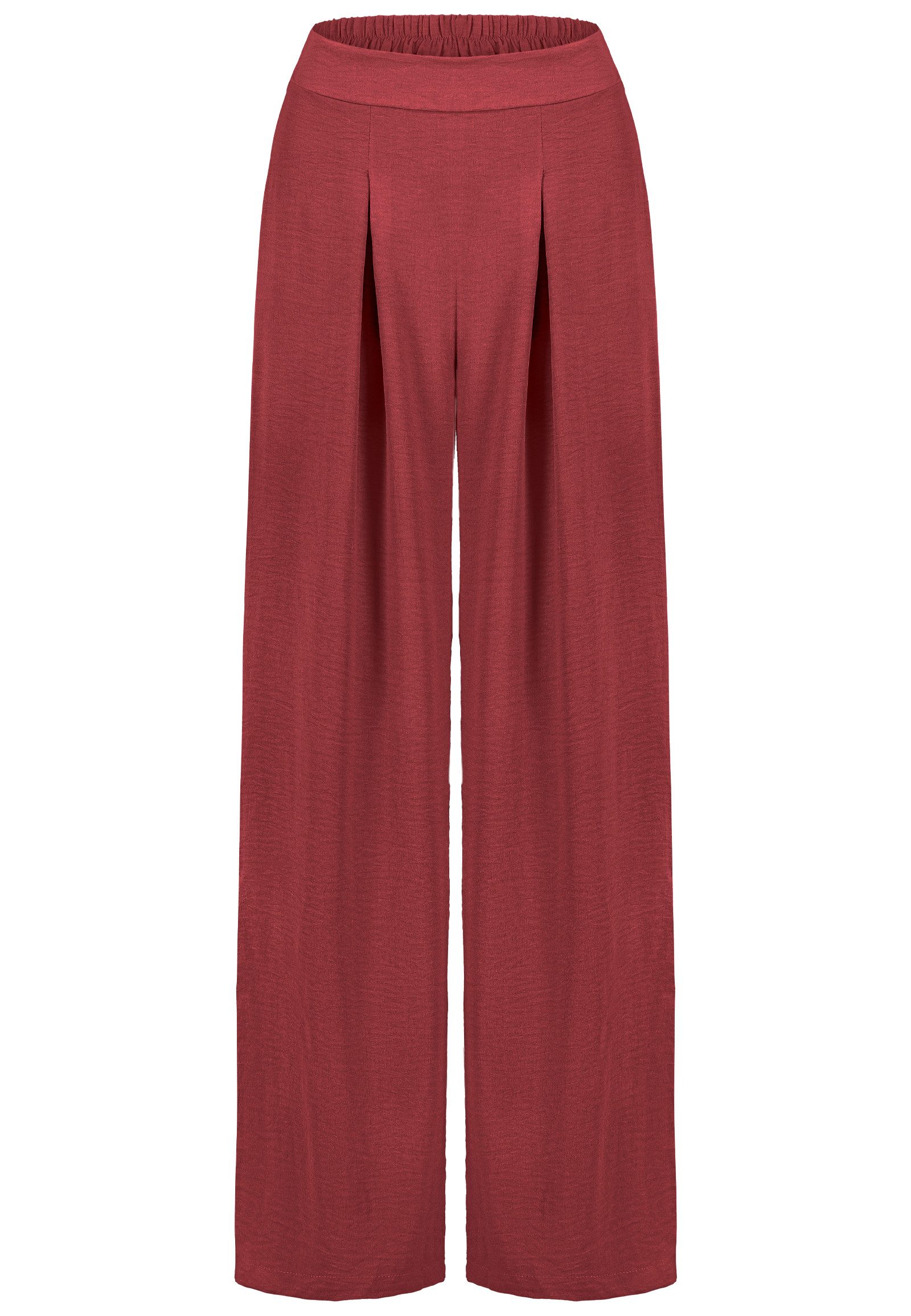 SUBLEVEL Chinos Damen Luftige Sommerhose Freizeit Weit geschnitten Stoff Palazzo-Hose