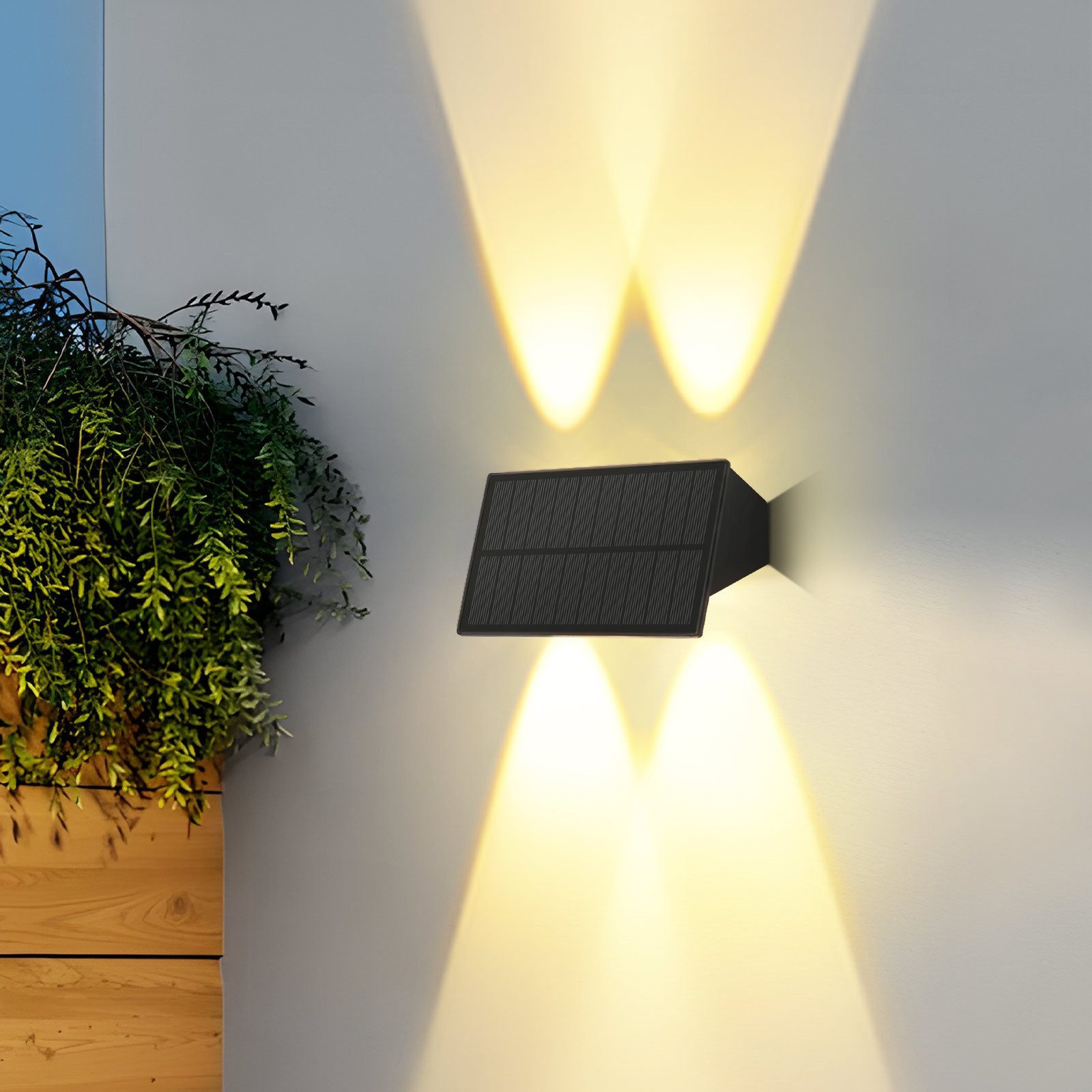 Nettlife LED Außen-Wandleuchte Solar 2ER Up günstig online kaufen
