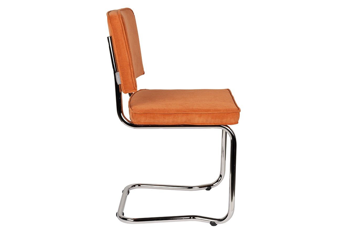 Zuiver Armlehnstuhl Freischwinger King Cord orange